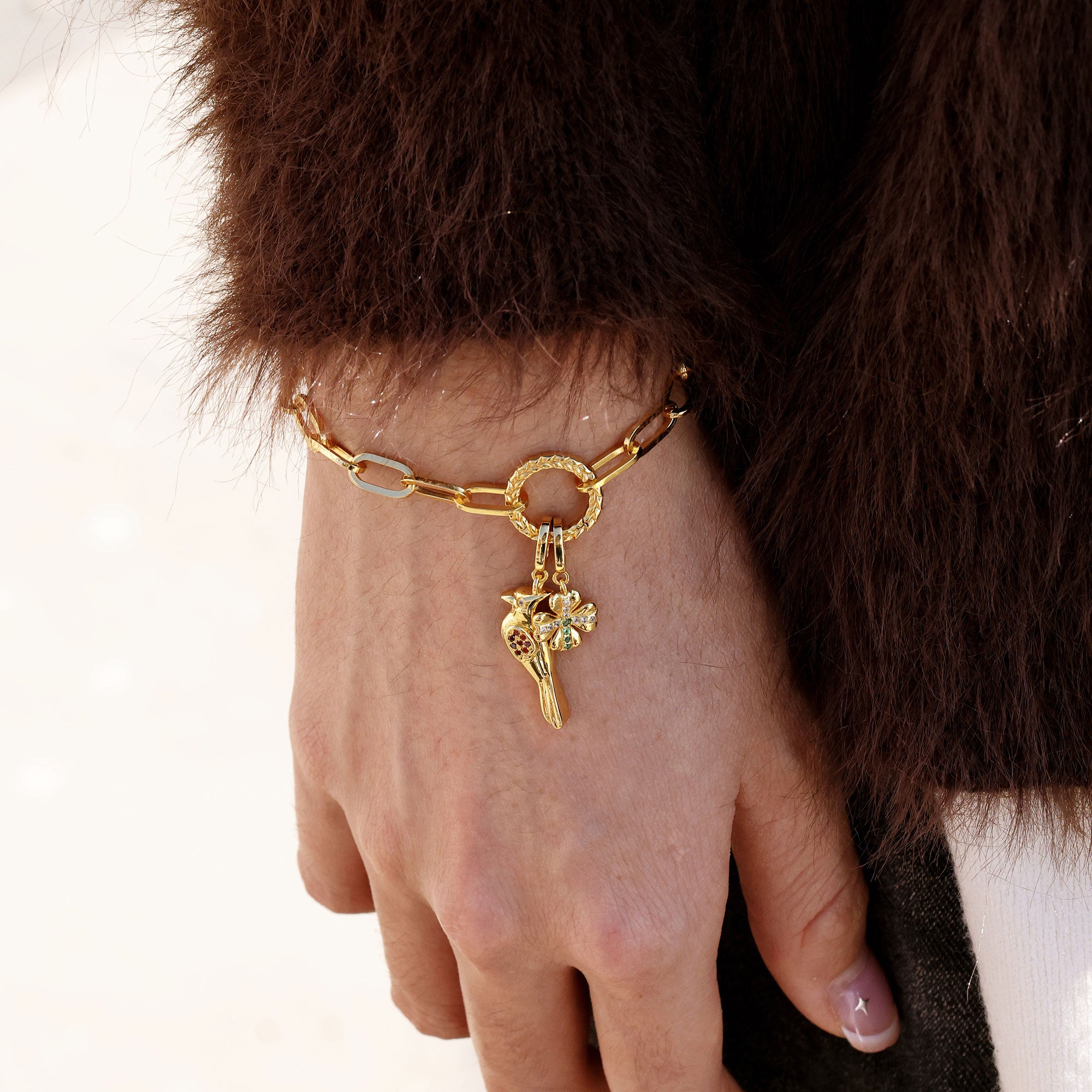 Bracelet chaîne trombone Manna Charm Builder