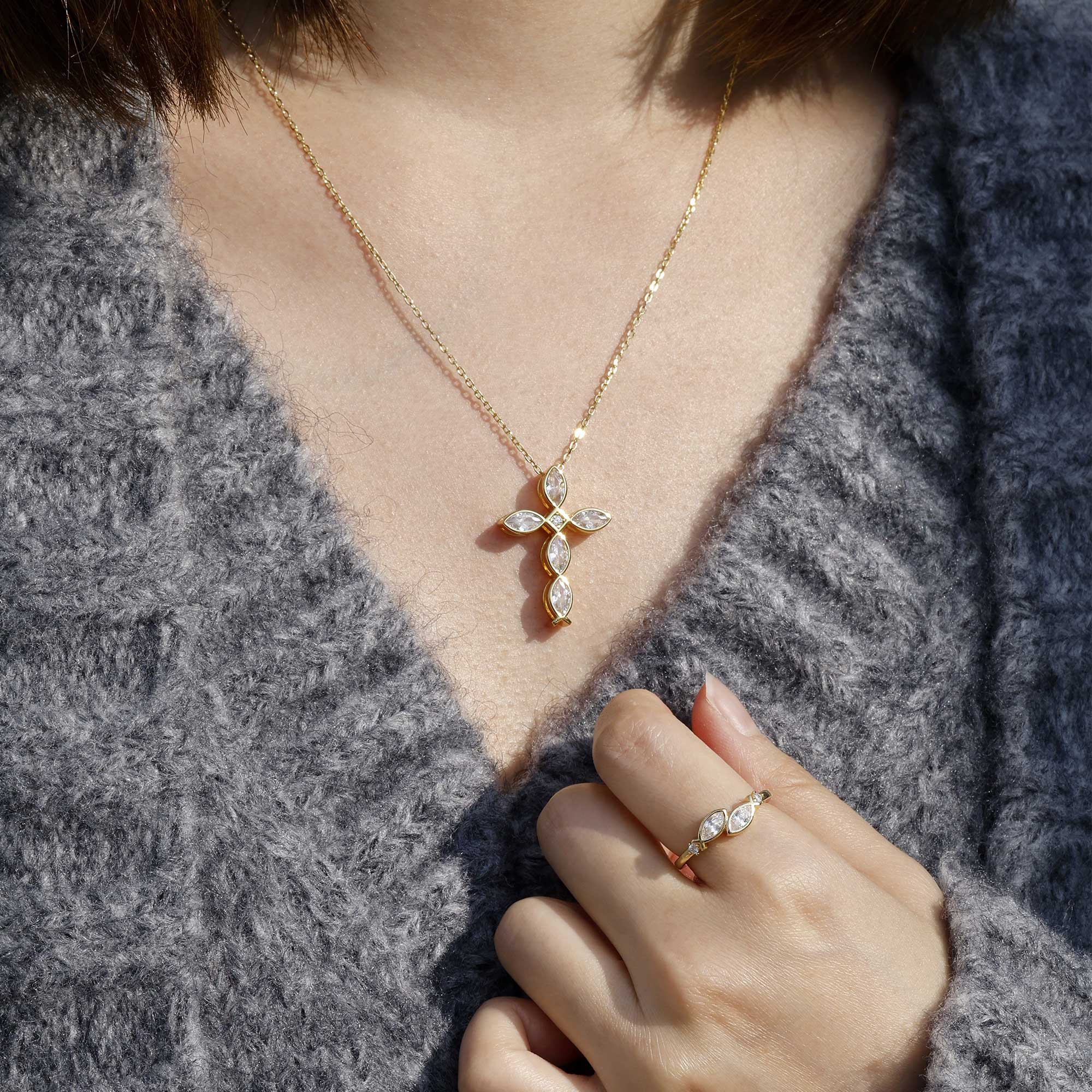 'Together in Faith' Jesus Fish Toi Et Moi Promise Ring