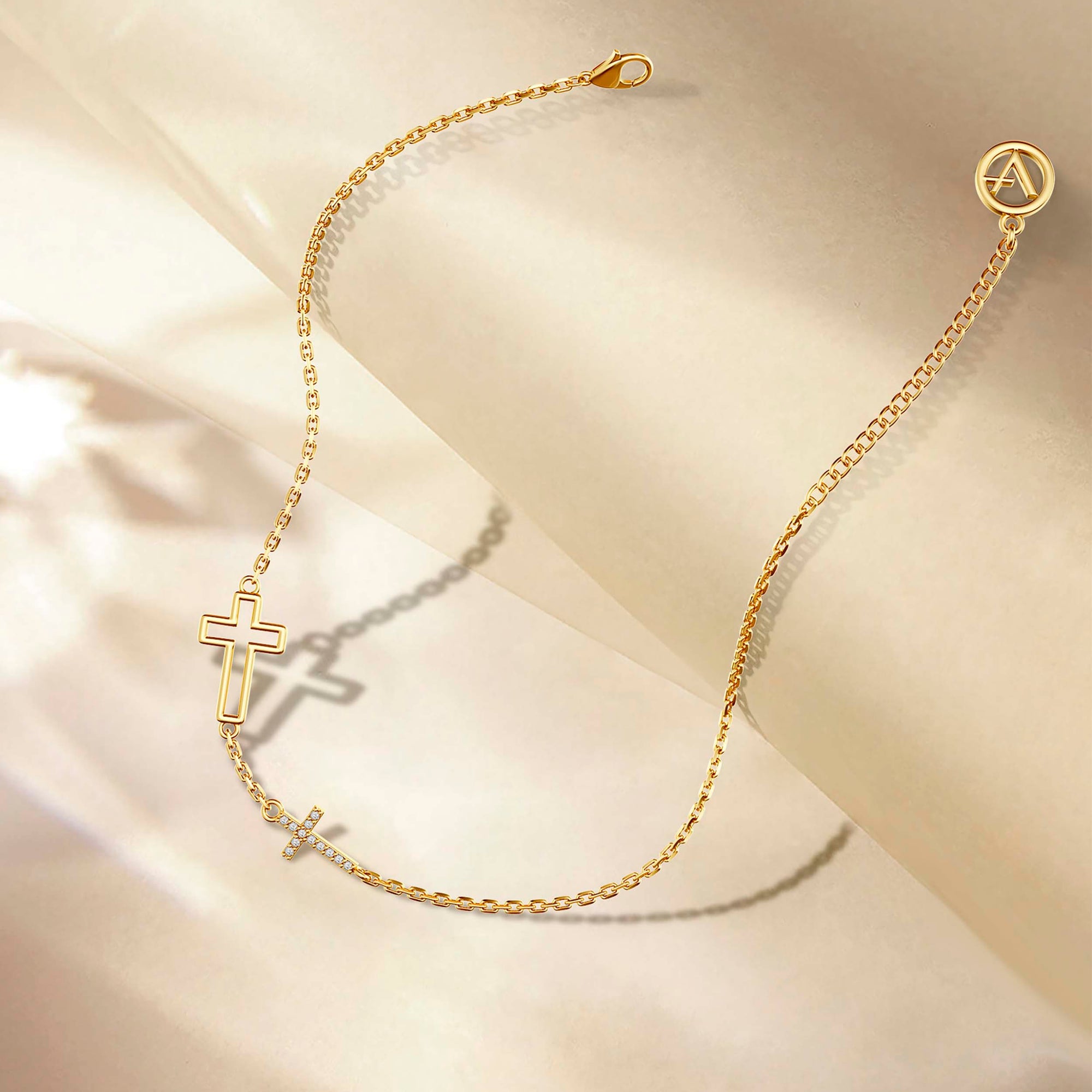 Hollow Cross Chain Bracelet - vanimy