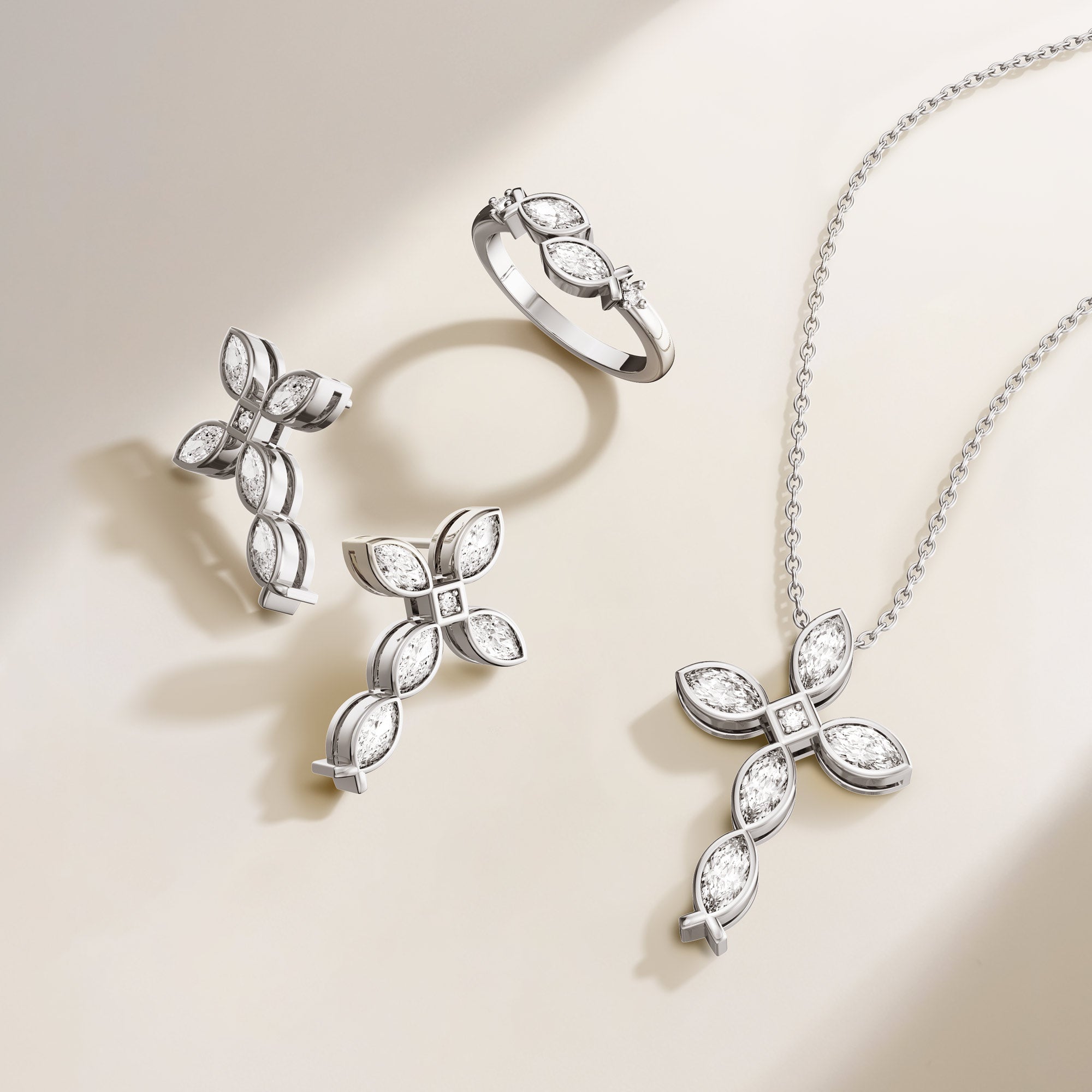 'Together in Faith' Jesus Fish Toi Et Moi Promise Ring - vanimy