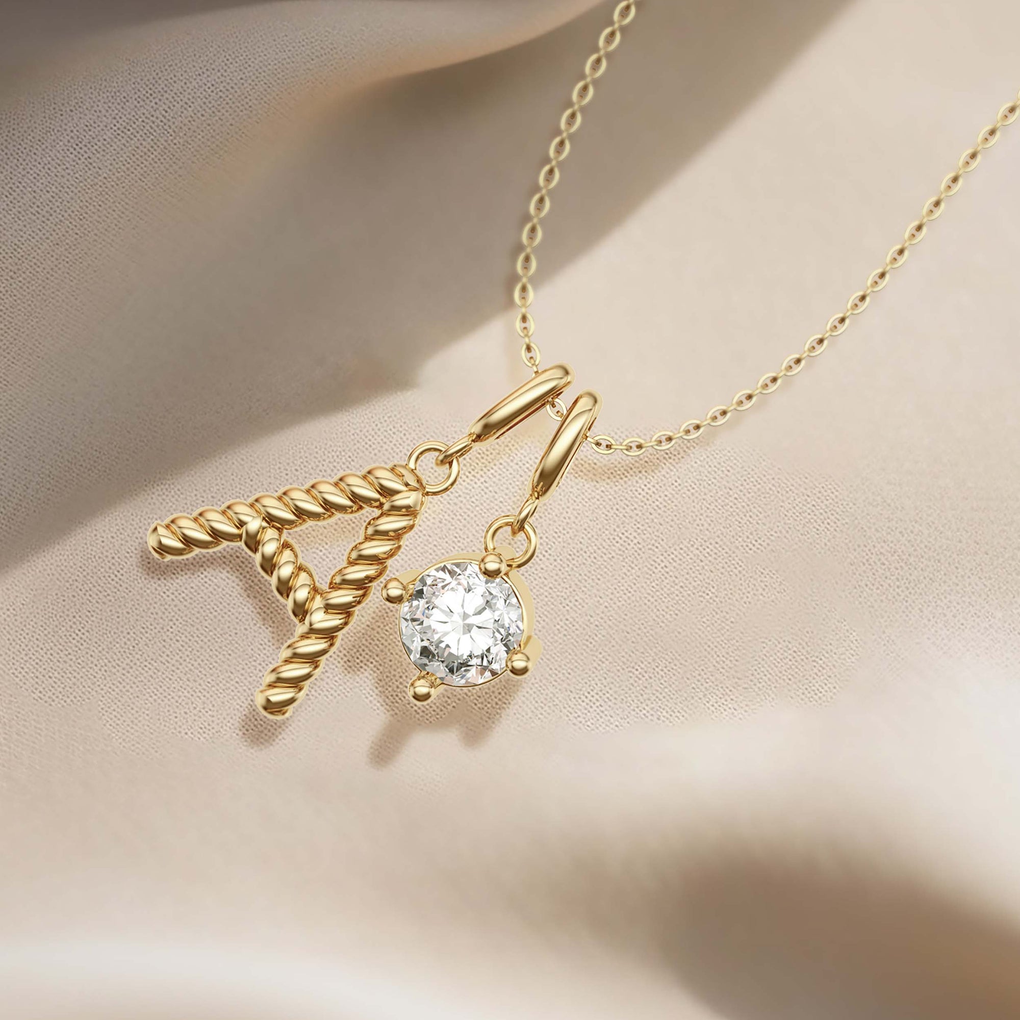Letter Strand Knot Necklace - vanimy