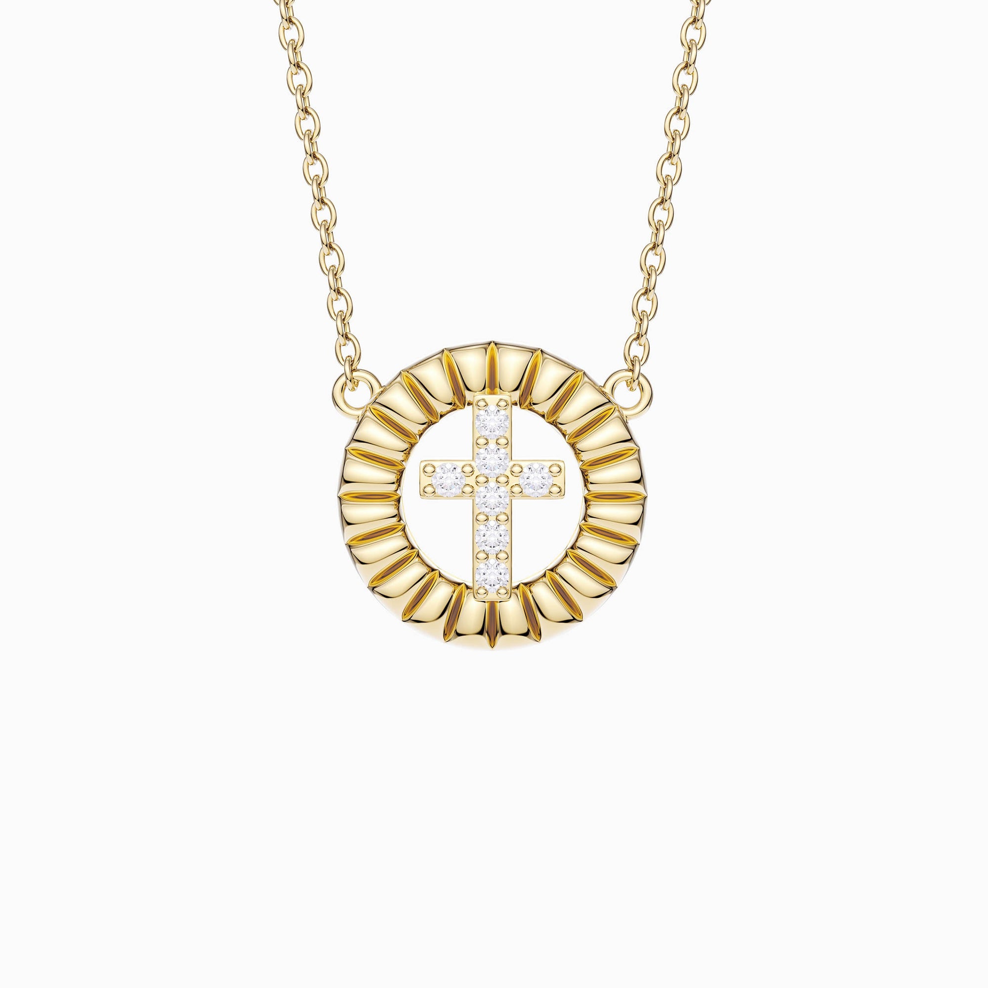 Devout Round Cross Symbol Necklace - vanimy