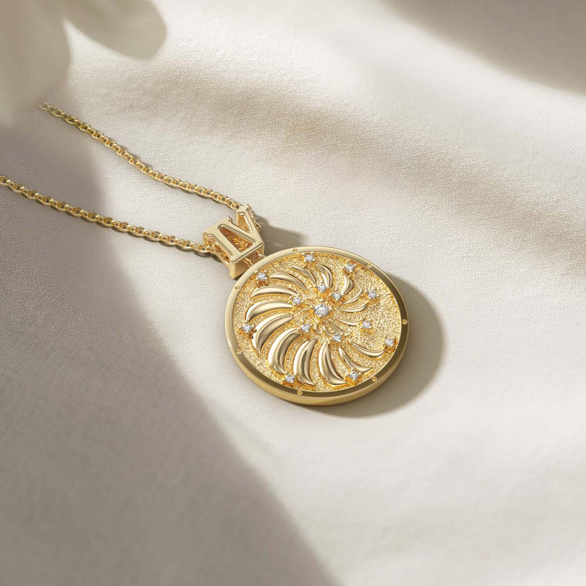 Promised Land Everyday Miracles Blessings Spiral Coin Medallion Necklace - vanimy