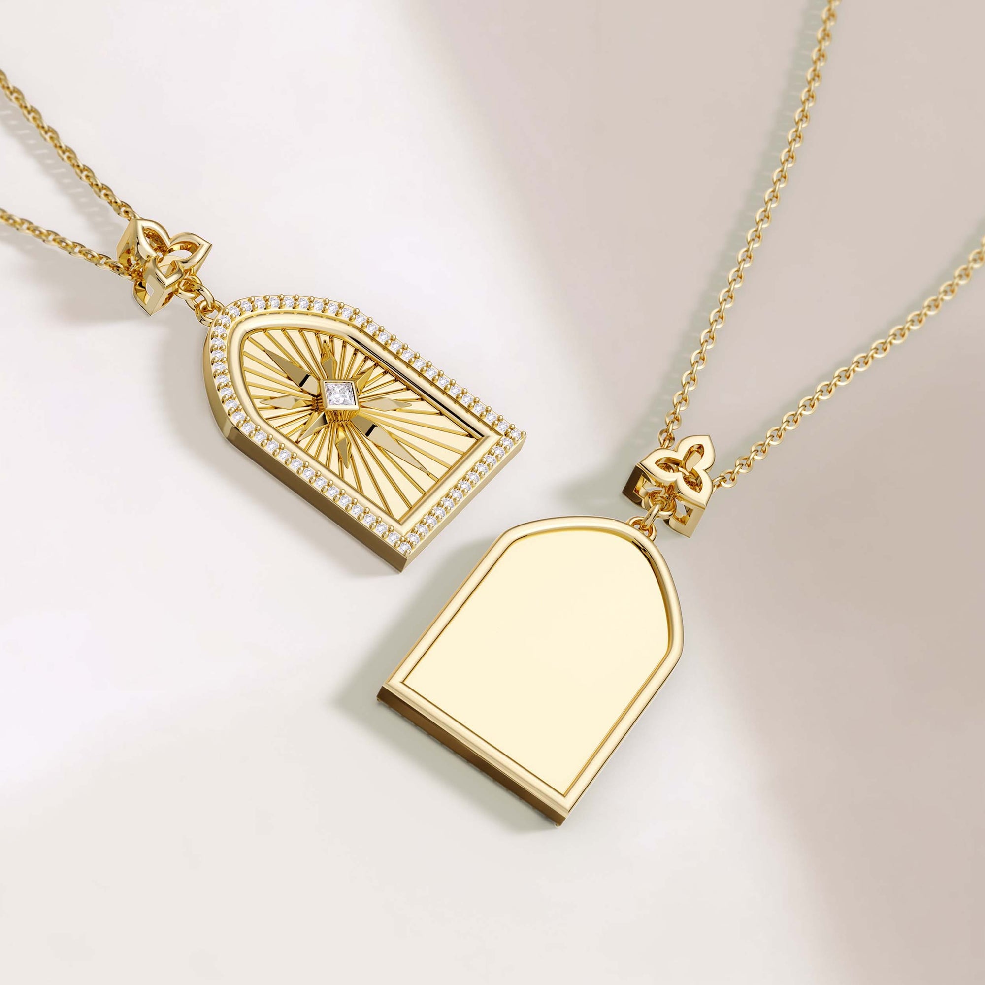 Customized Cross Medallion Pendant Engraved Necklace - vanimy