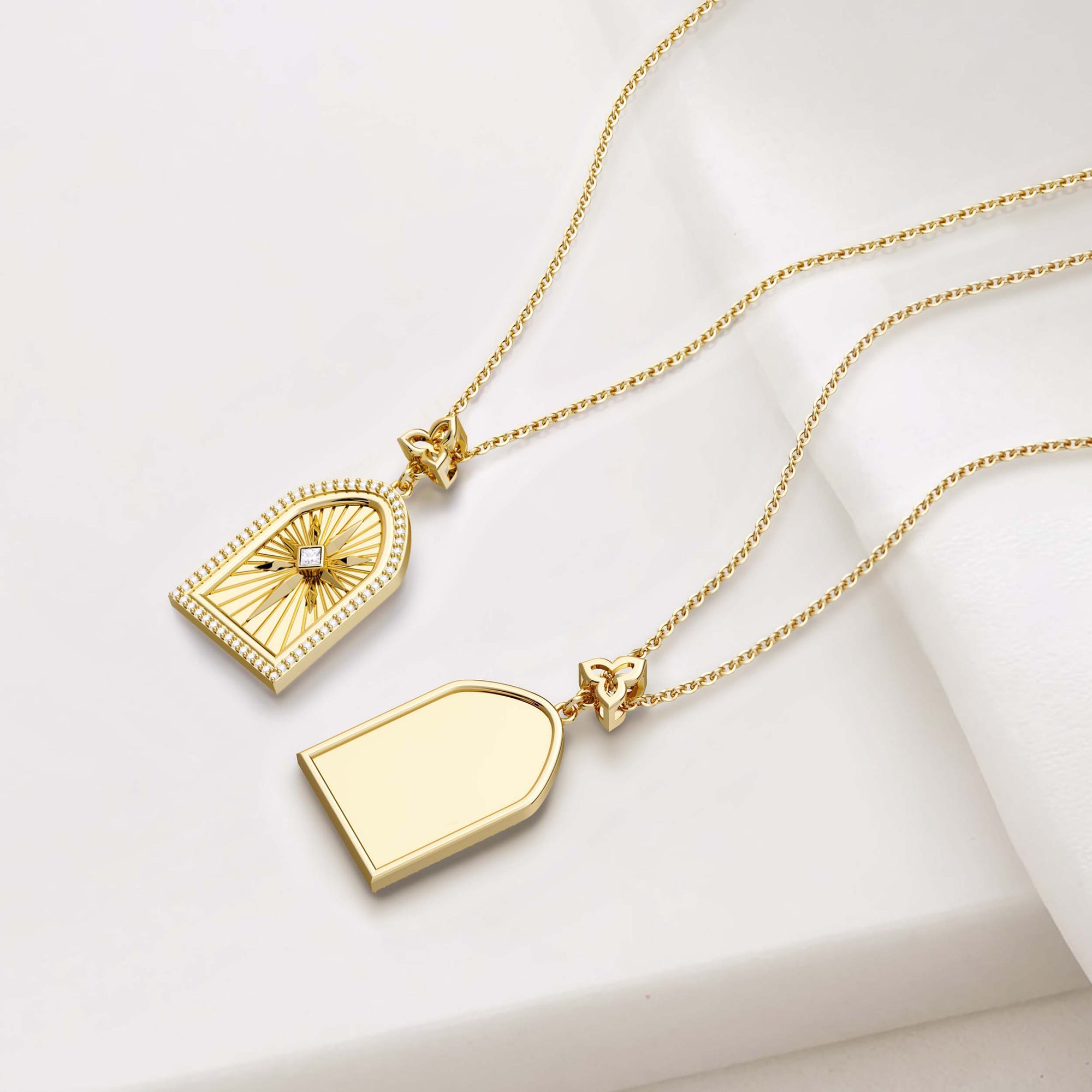 Customized Cross Medallion Pendant Engraved Necklace - vanimy