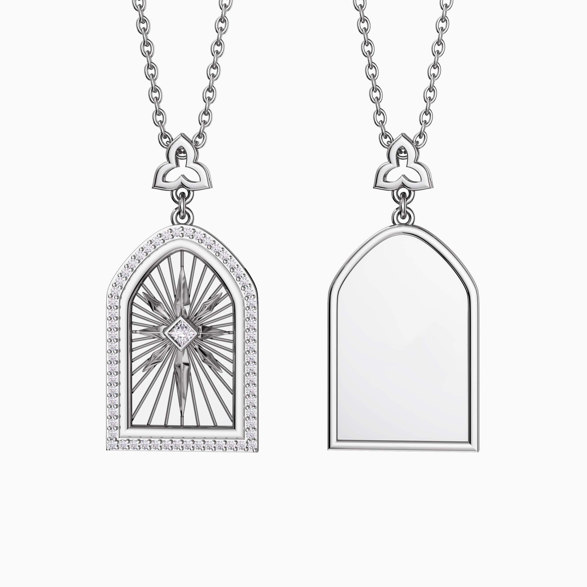 Customized Cross Medallion Pendant Engraved Necklace - vanimy