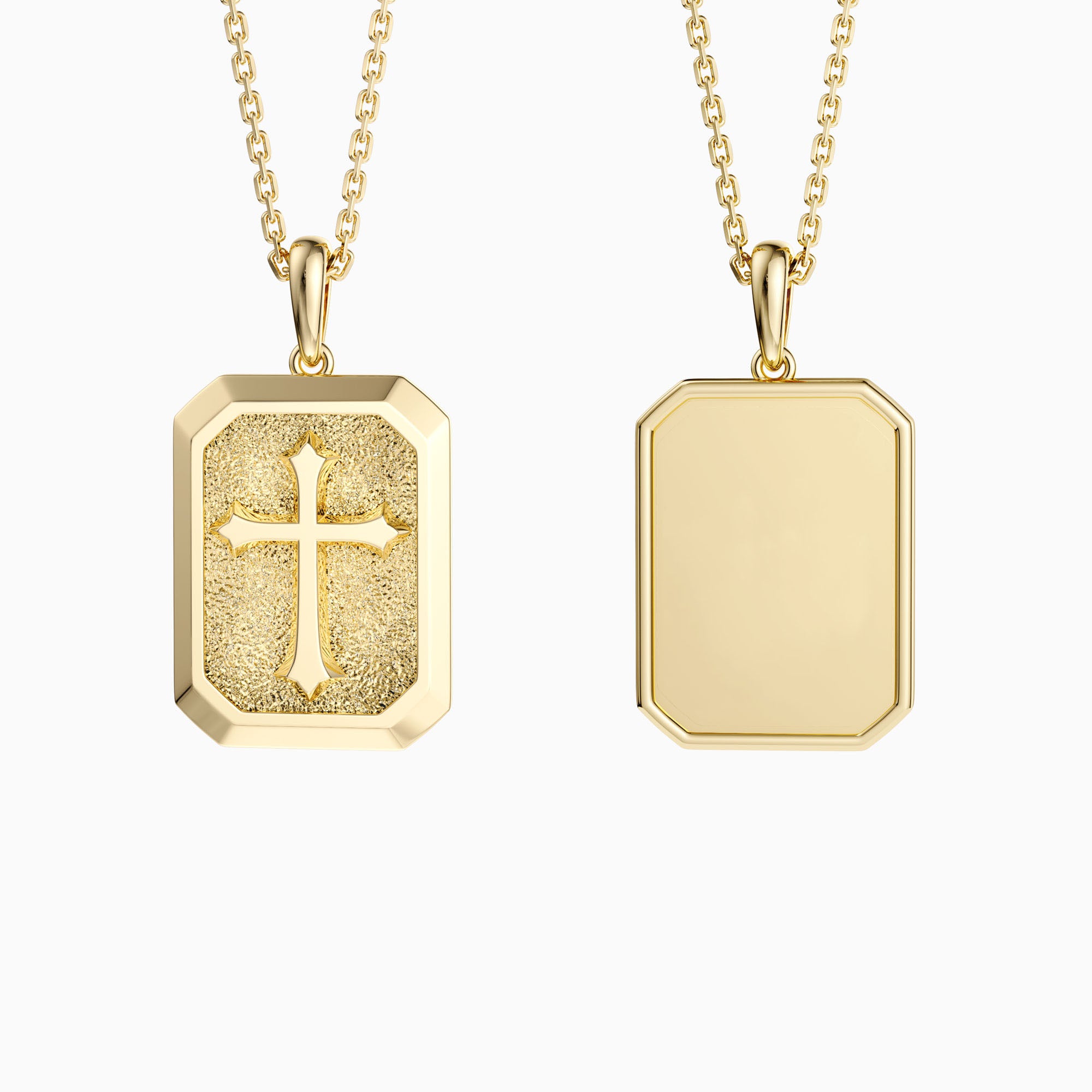 Customized Cross Engraved Scapular Necklace - vanimy