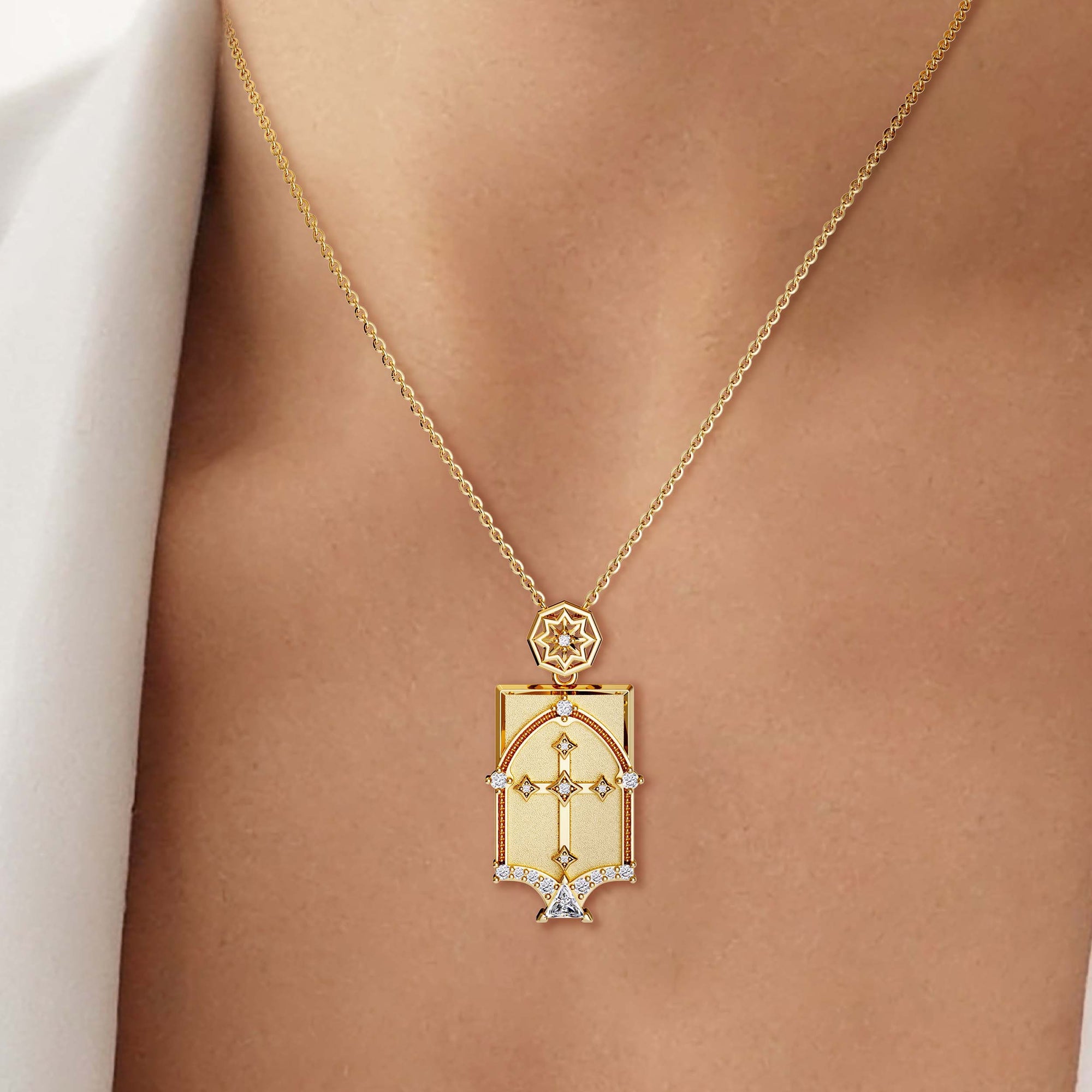 Love Like Jesus Cross Engraved Necklace - vanimy