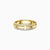 Narrow Pavé Zirconia Cross Band Ring - vanimy