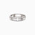 Narrow Pavé Zirconia Cross Band Ring - vanimy
