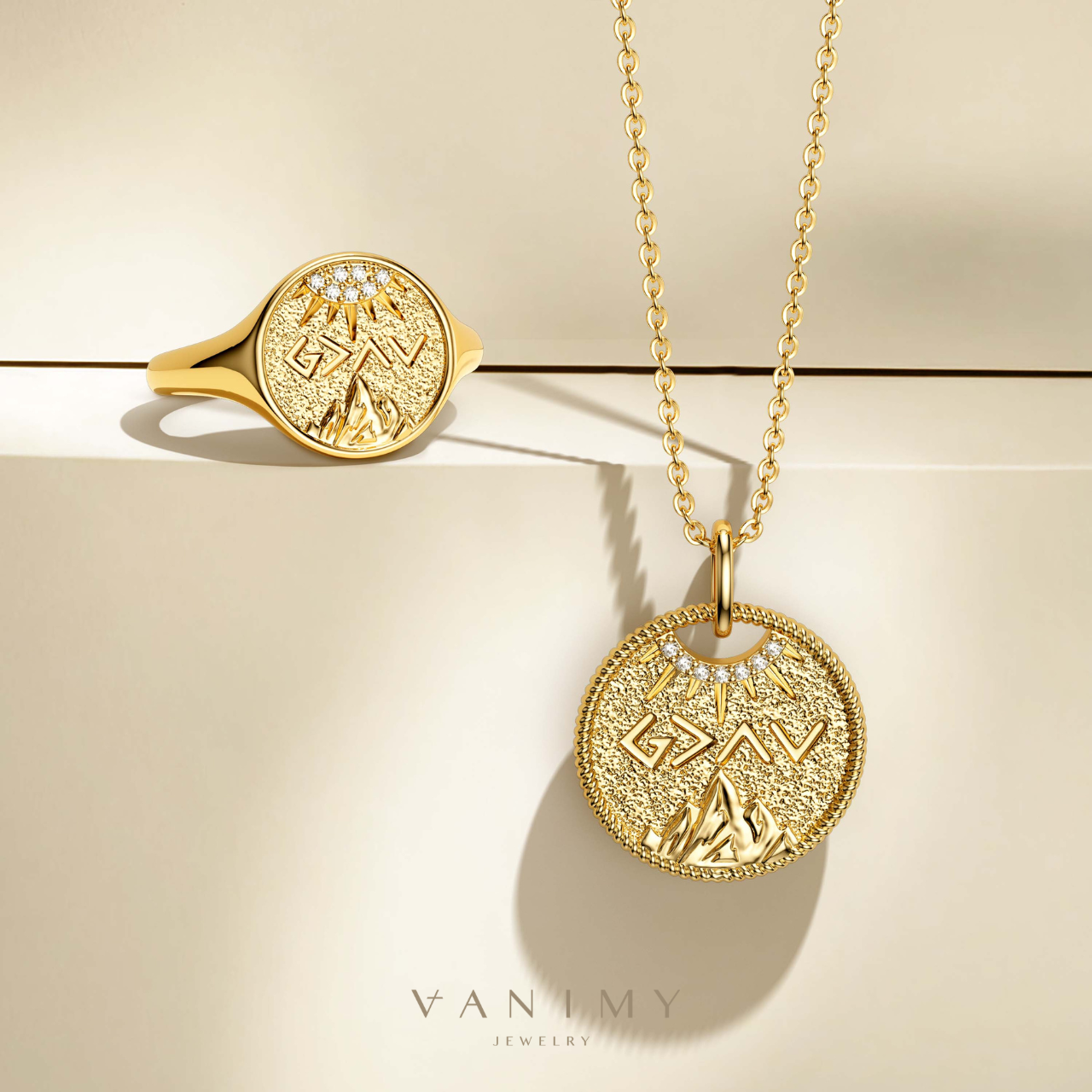 Highs And Lows Gold Coin Necklace - vanimy