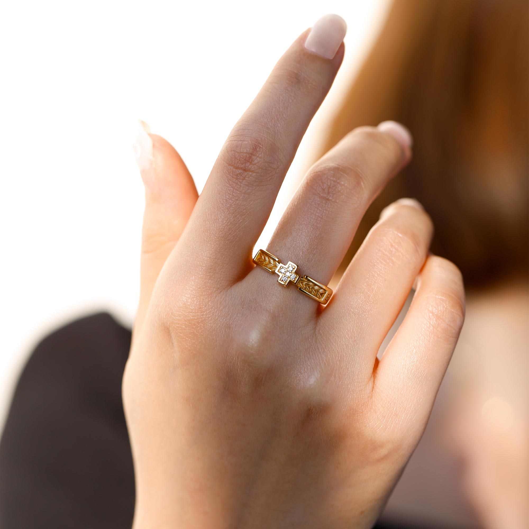 Bague avec inscription « Par la grâce par la foi »