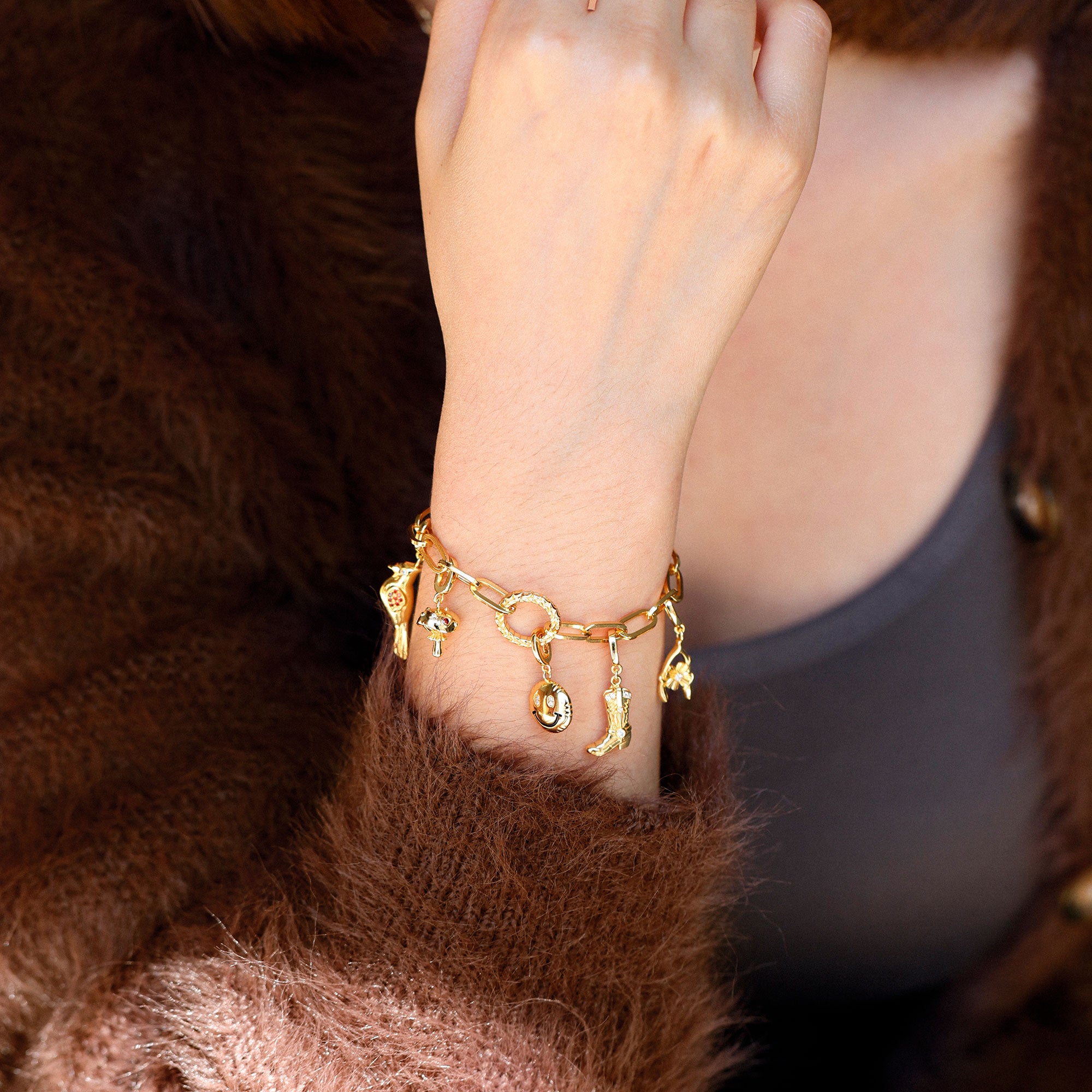 Bracelet chaîne trombone Manna Charm Builder
