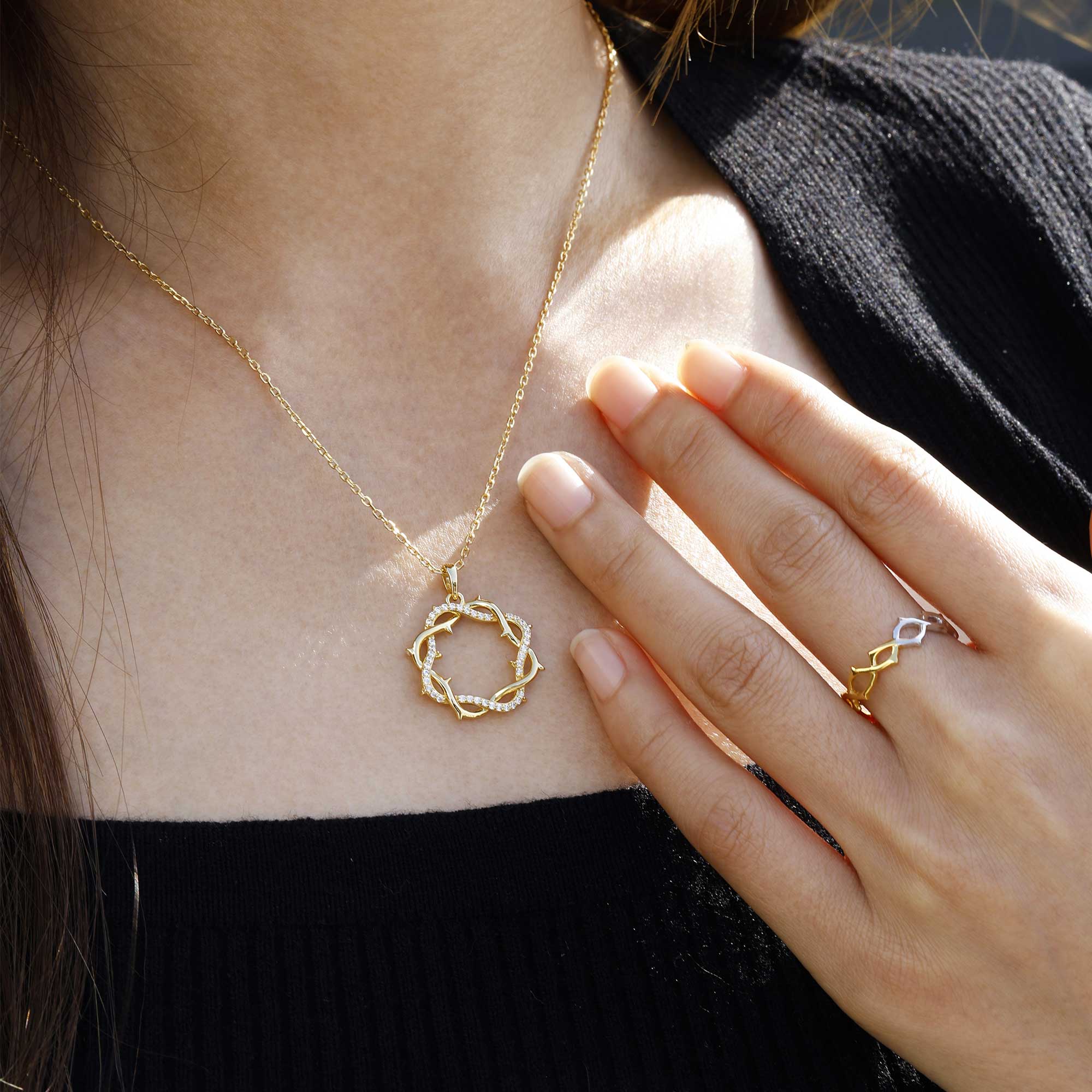 Zweifarbiger Statement-Ring „Thorns“