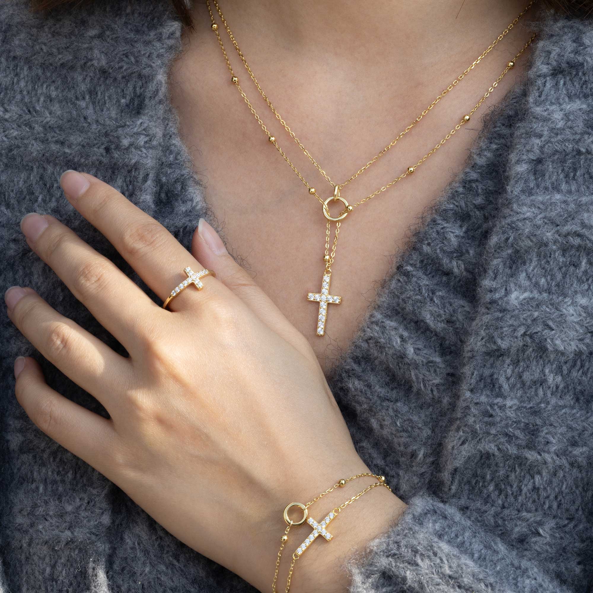 Divine Infinity Cross Ring