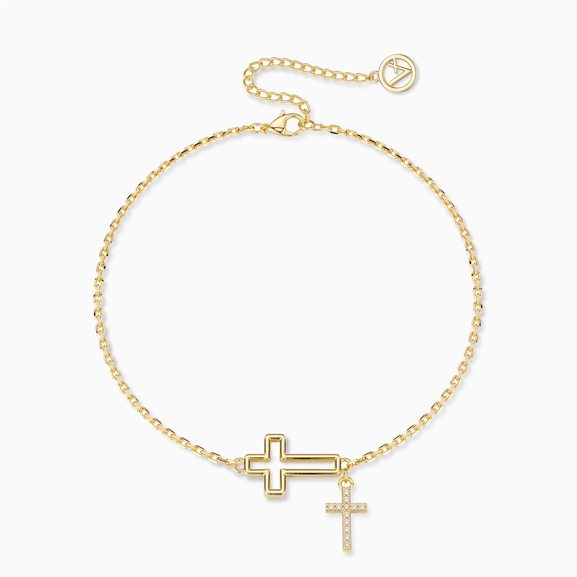 Cutout Double Cross Bracelet - vanimy