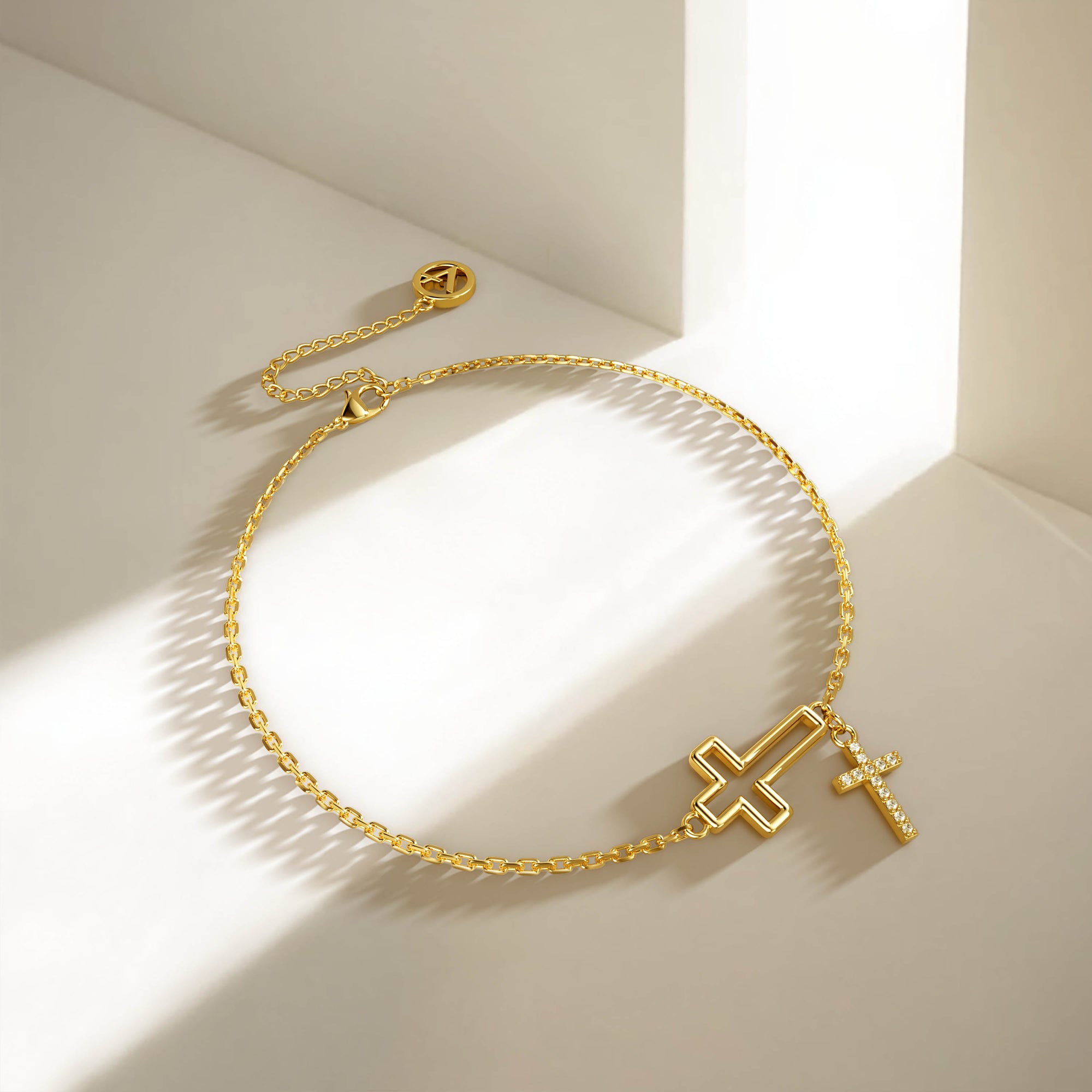 Cutout Double Cross Bracelet - vanimy