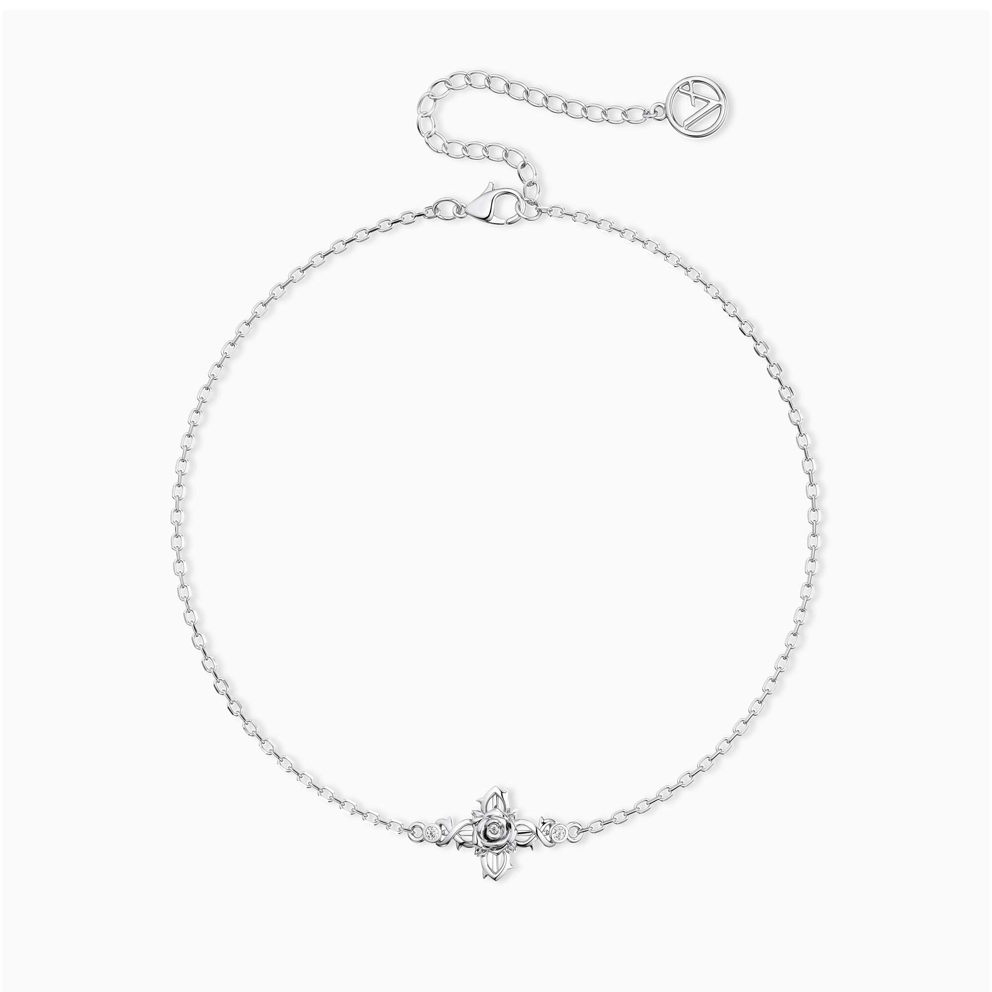 Blumenkreuz Juni Rose Armband