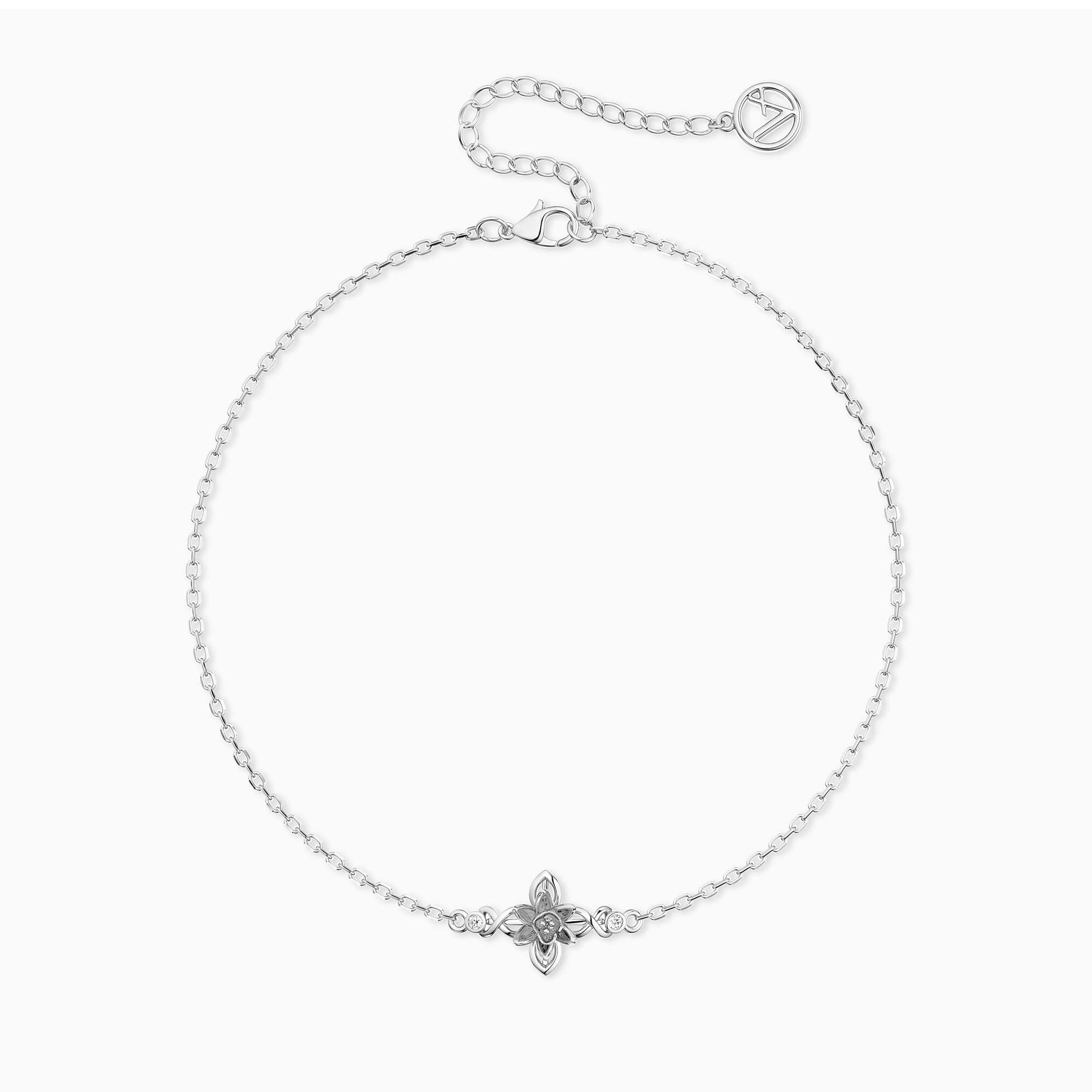 Armband mit floralem Kreuz und Tulpenmotiv