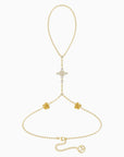 Byzantine Cross Birth Flower Hand Chain