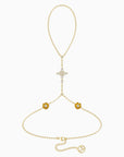 Byzantine Cross Birth Flower Hand Chain