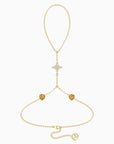 Byzantine Cross Birth Flower Hand Chain