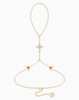 Byzantine Cross Birth Flower Hand Chain