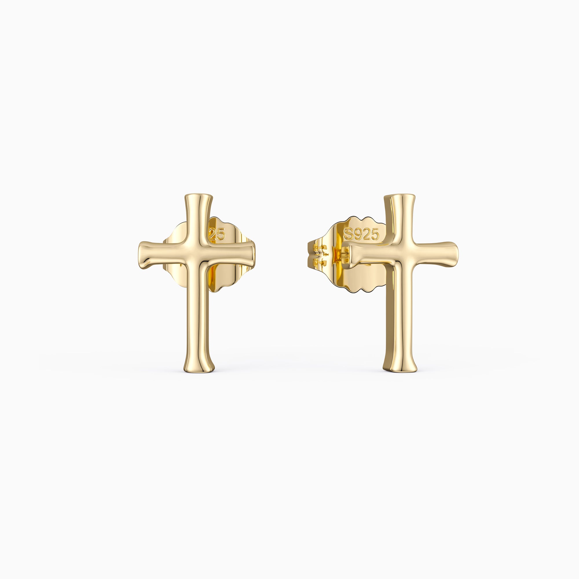 Crown of Thorns Cross Stud Earrings - vanimy