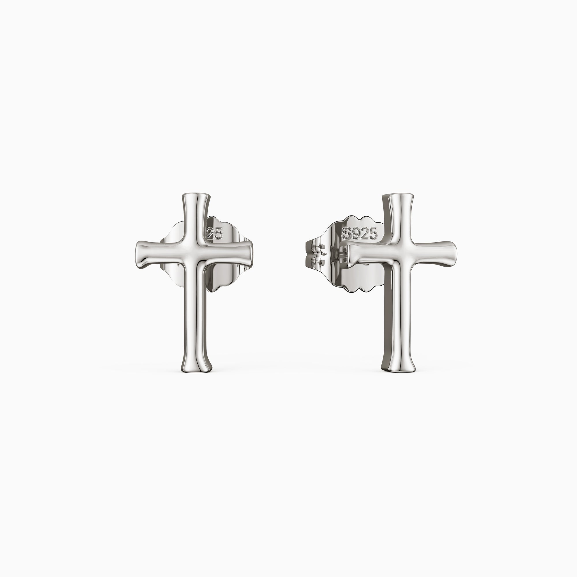 Crown of Thorns Cross Stud Earrings - vanimy