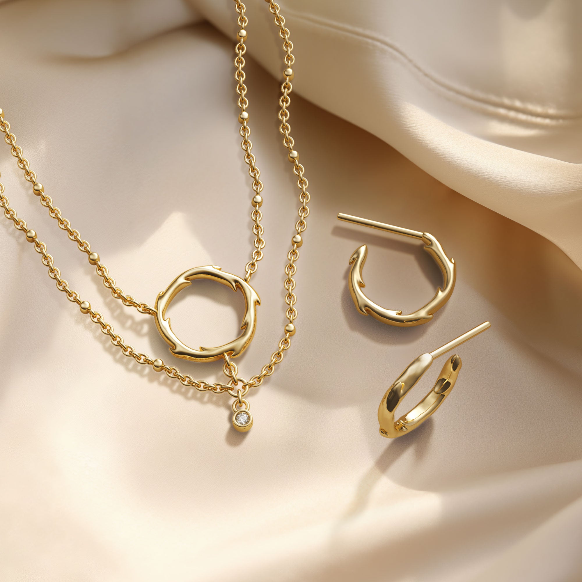 Crown of Thorns Hoop Earrings - vanimy