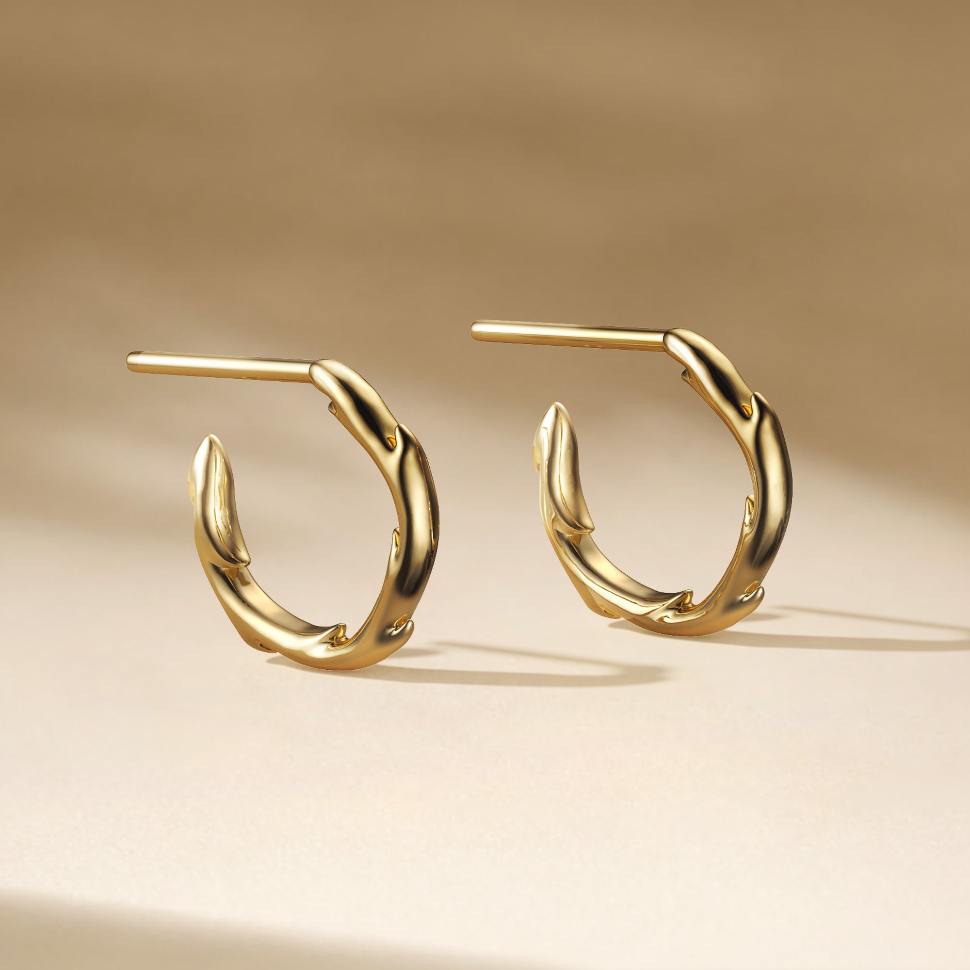 Crown of Thorns Hoop Earrings - vanimy