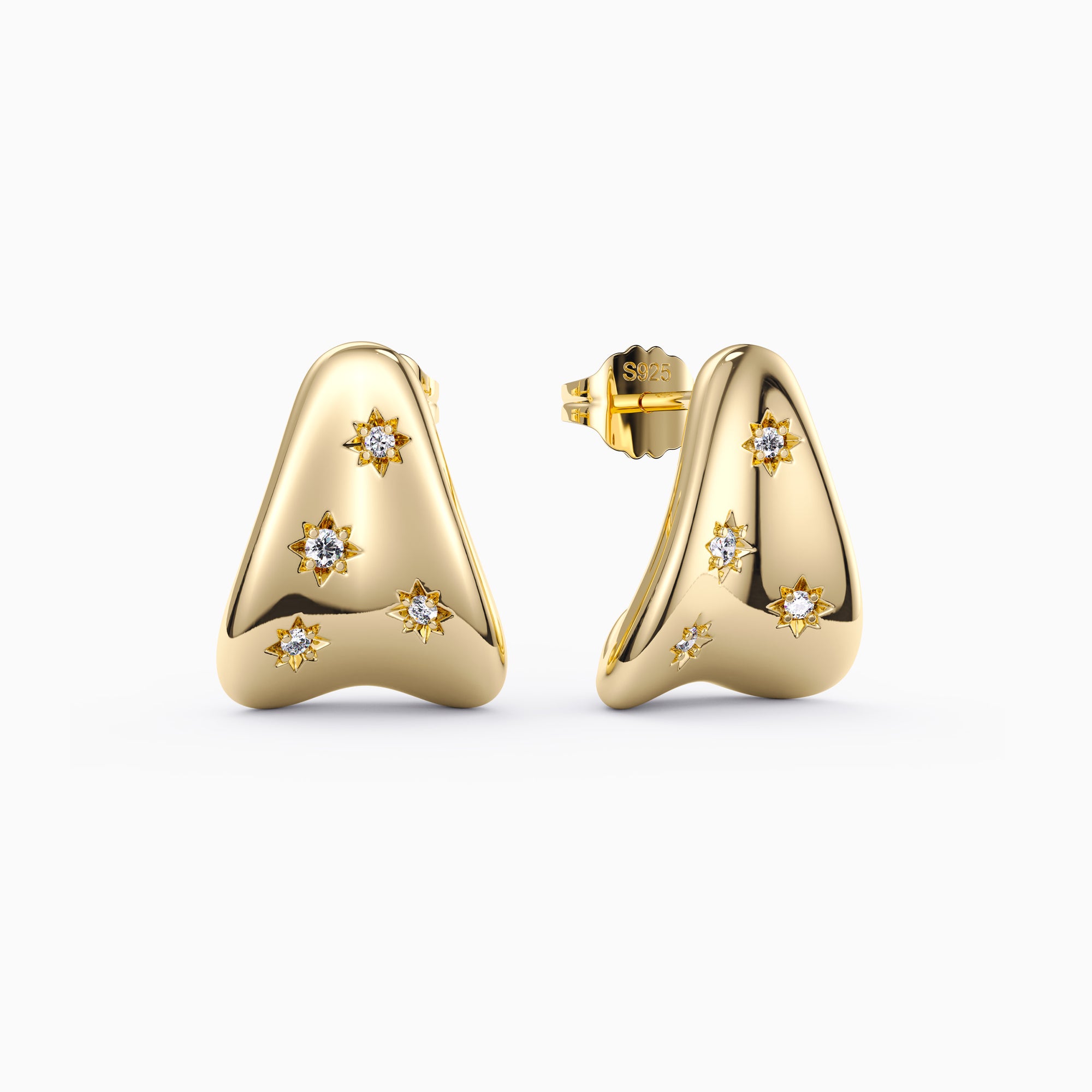 Celestial Cosmic Star Stud Earrings - vanimy