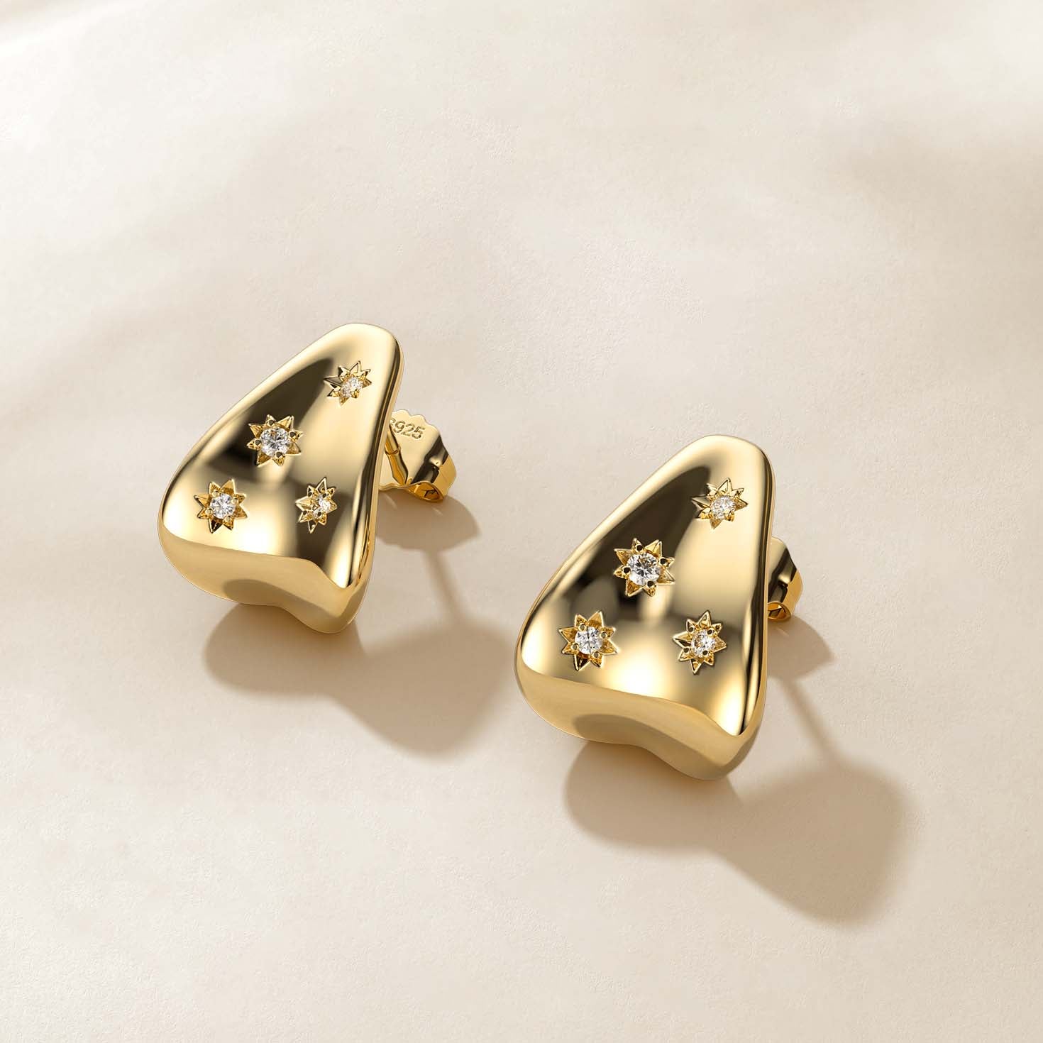 Celestial Cosmic Star Stud Earrings - vanimy