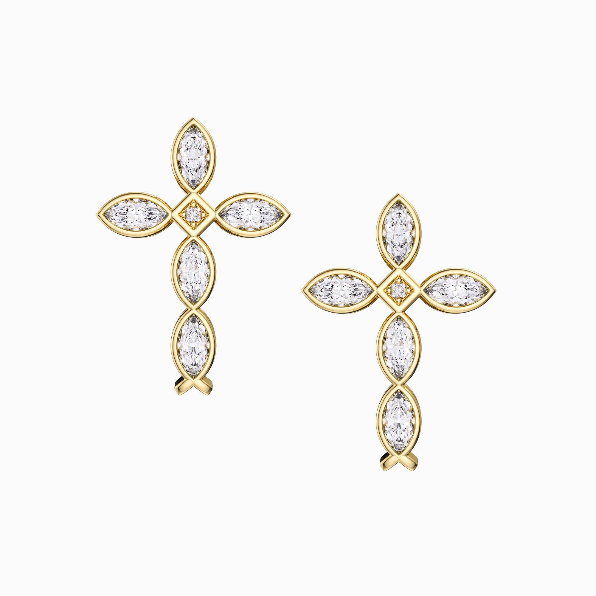 Sacred Jesus Fish Cross Earrings - vanimy