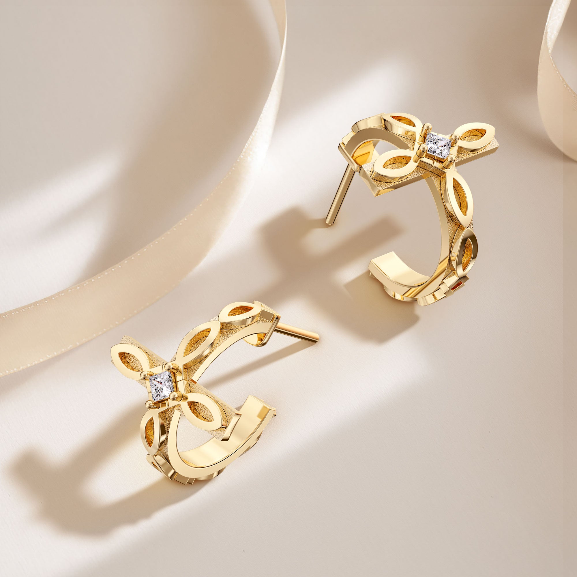Faith Ichthys Cross Protection Earrings - vanimy