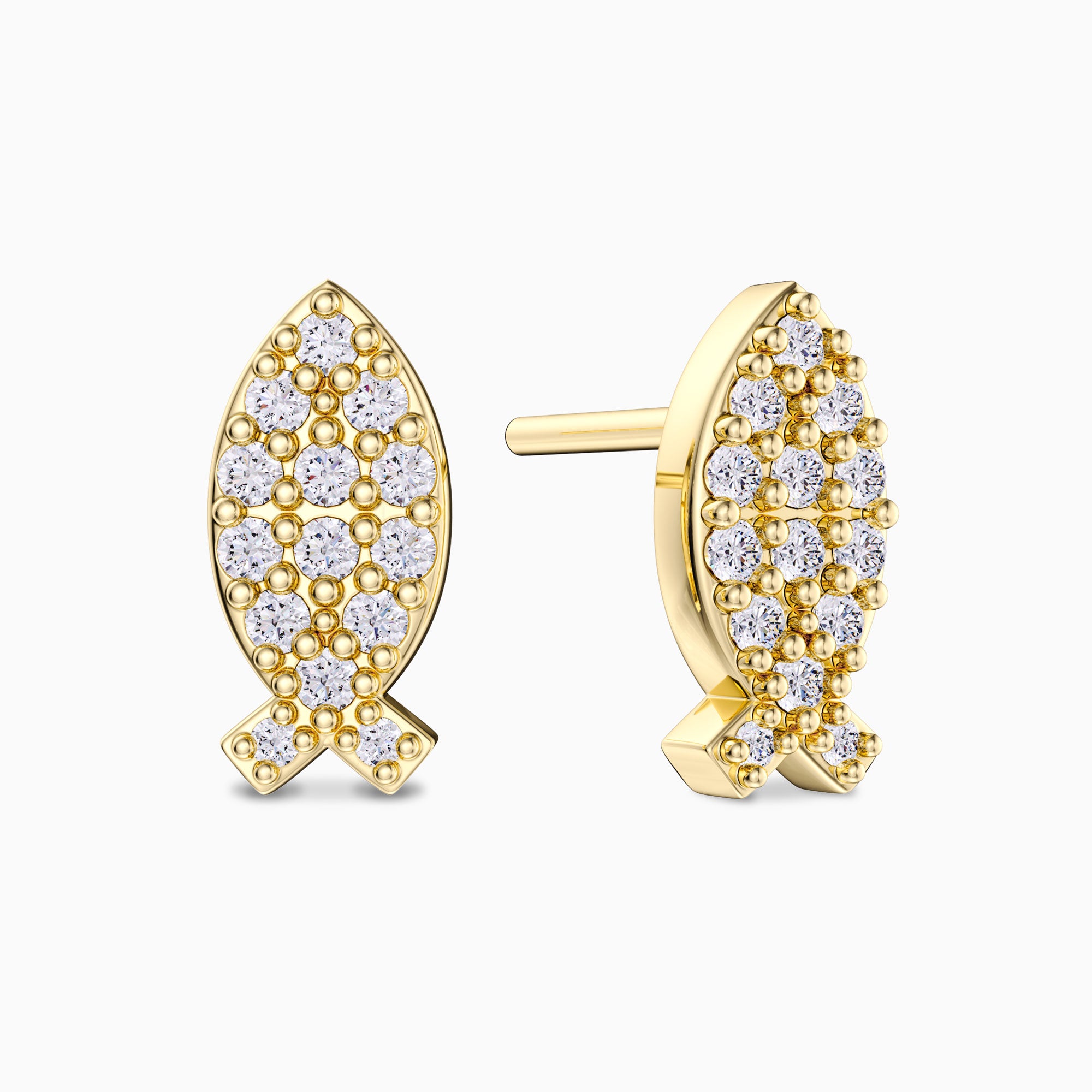 Sacred Ichthys Stud Earrings - vanimy