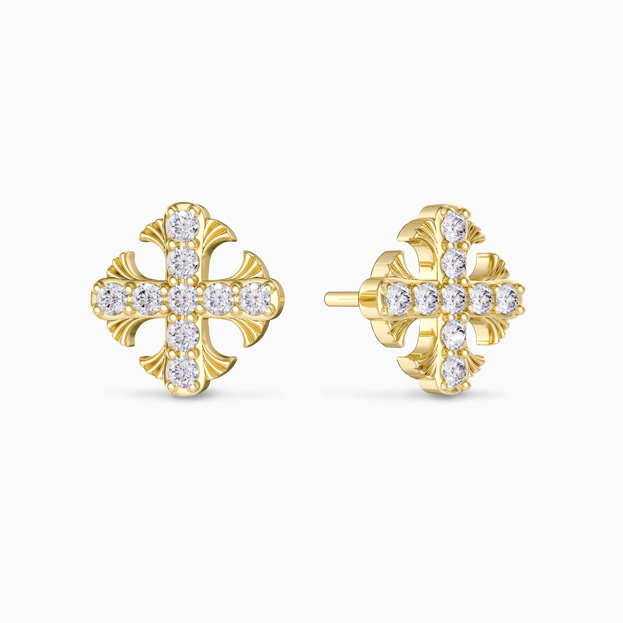 Cross Stud Earrings - vanimy
