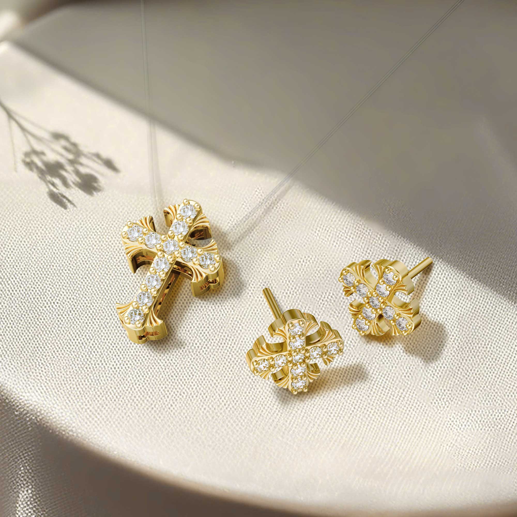 Cross Stud Earrings - vanimy