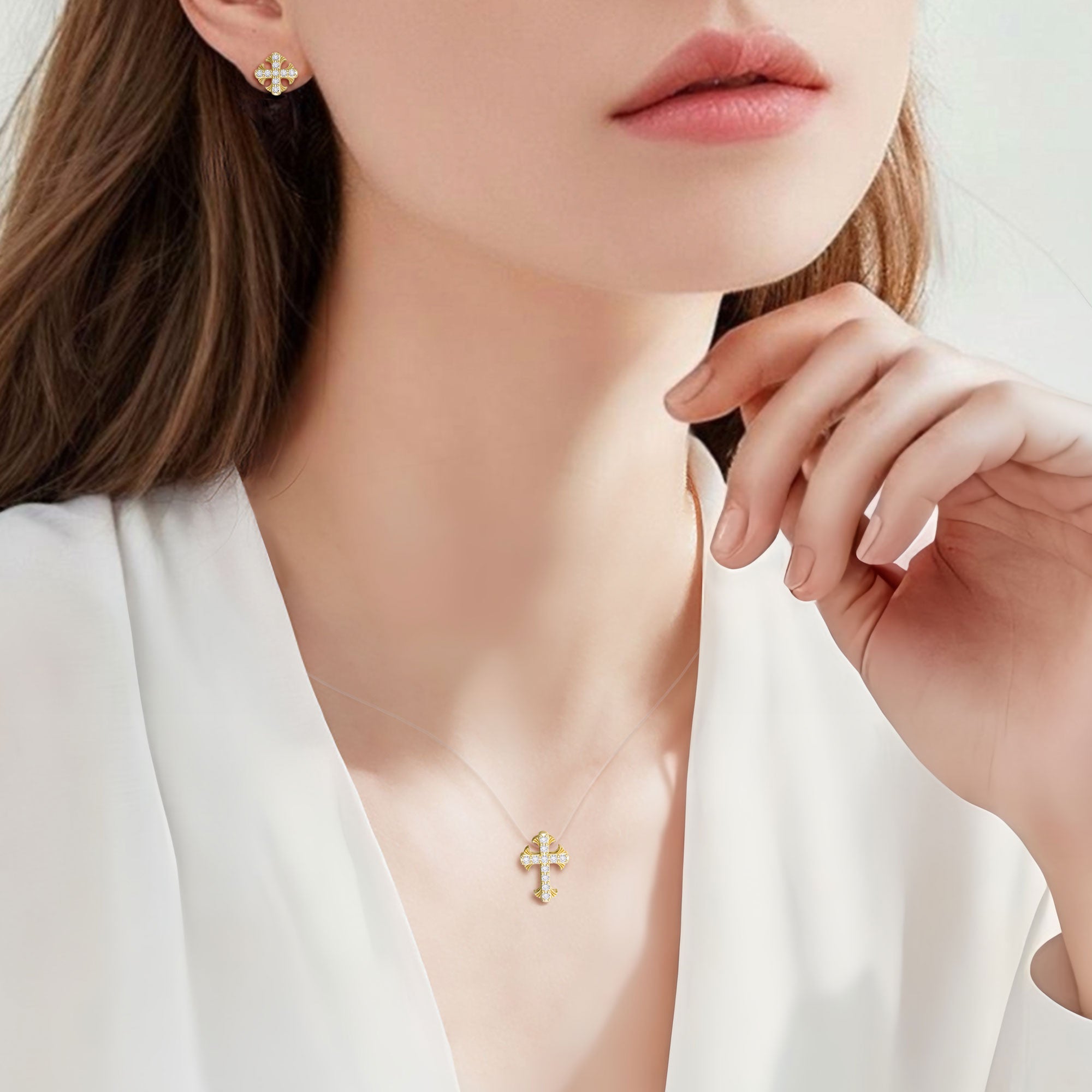 Cross Stud Earrings - vanimy