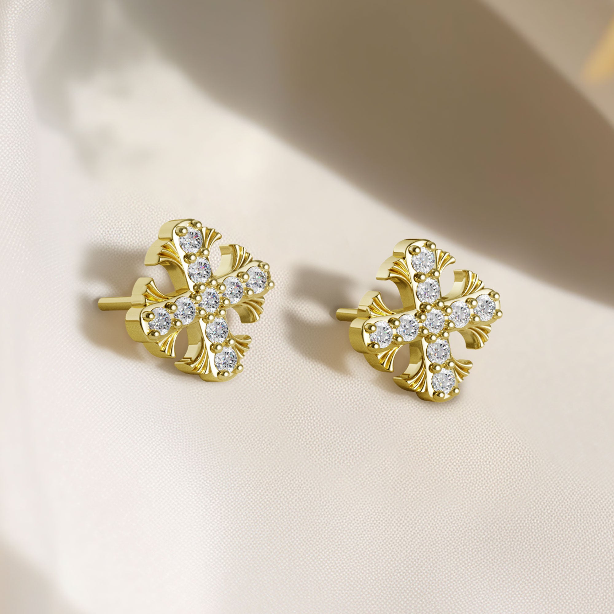Cross Stud Earrings - vanimy