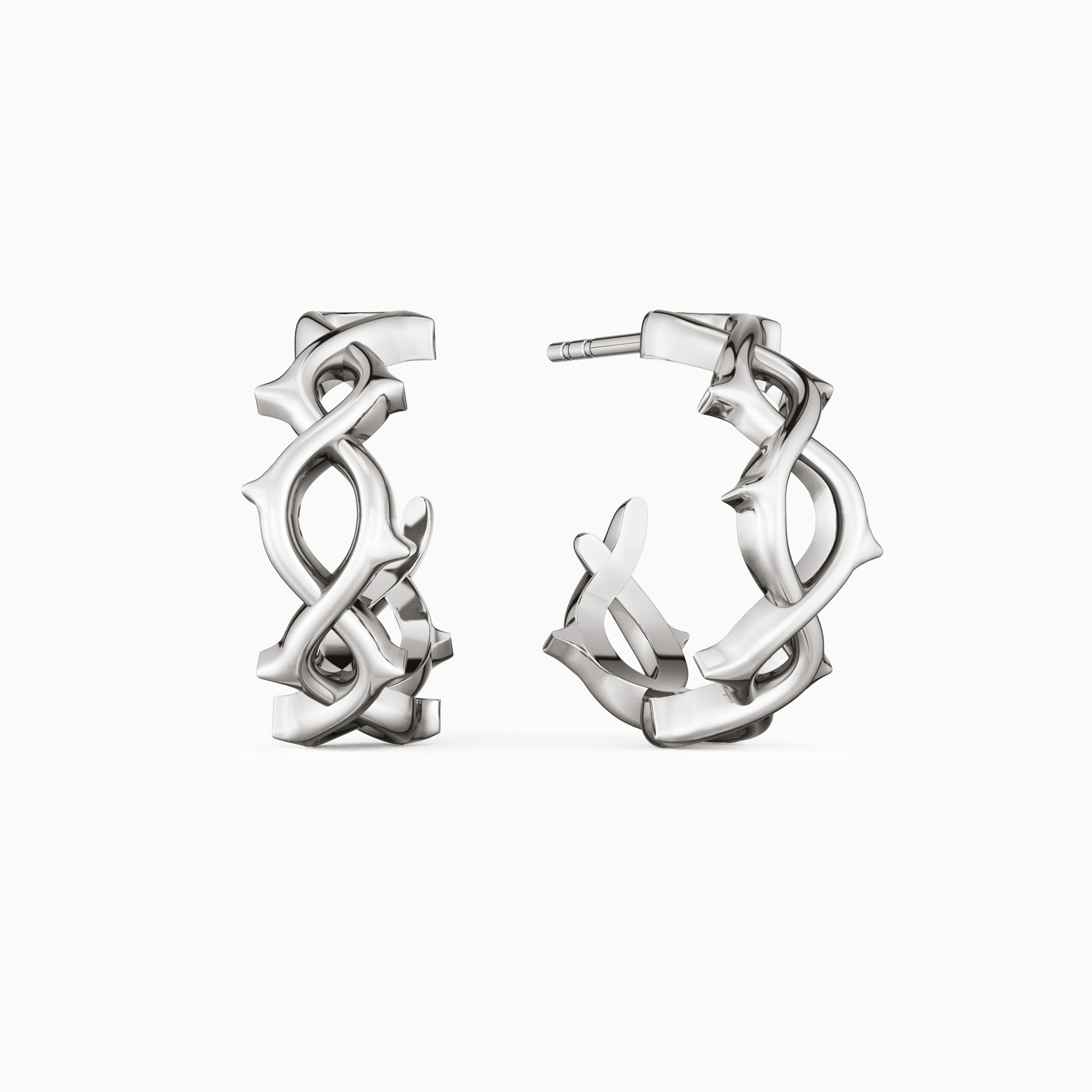 Divine Crown of Thorns Hoop Earrings - vanimy