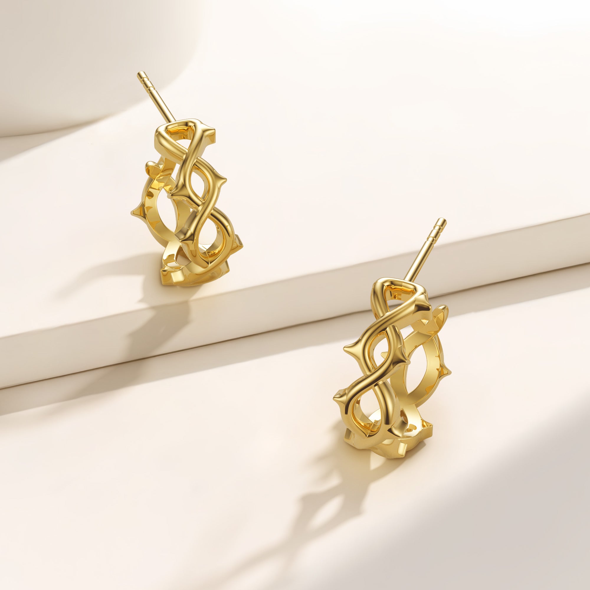 Divine Crown of Thorns Hoop Earrings - vanimy