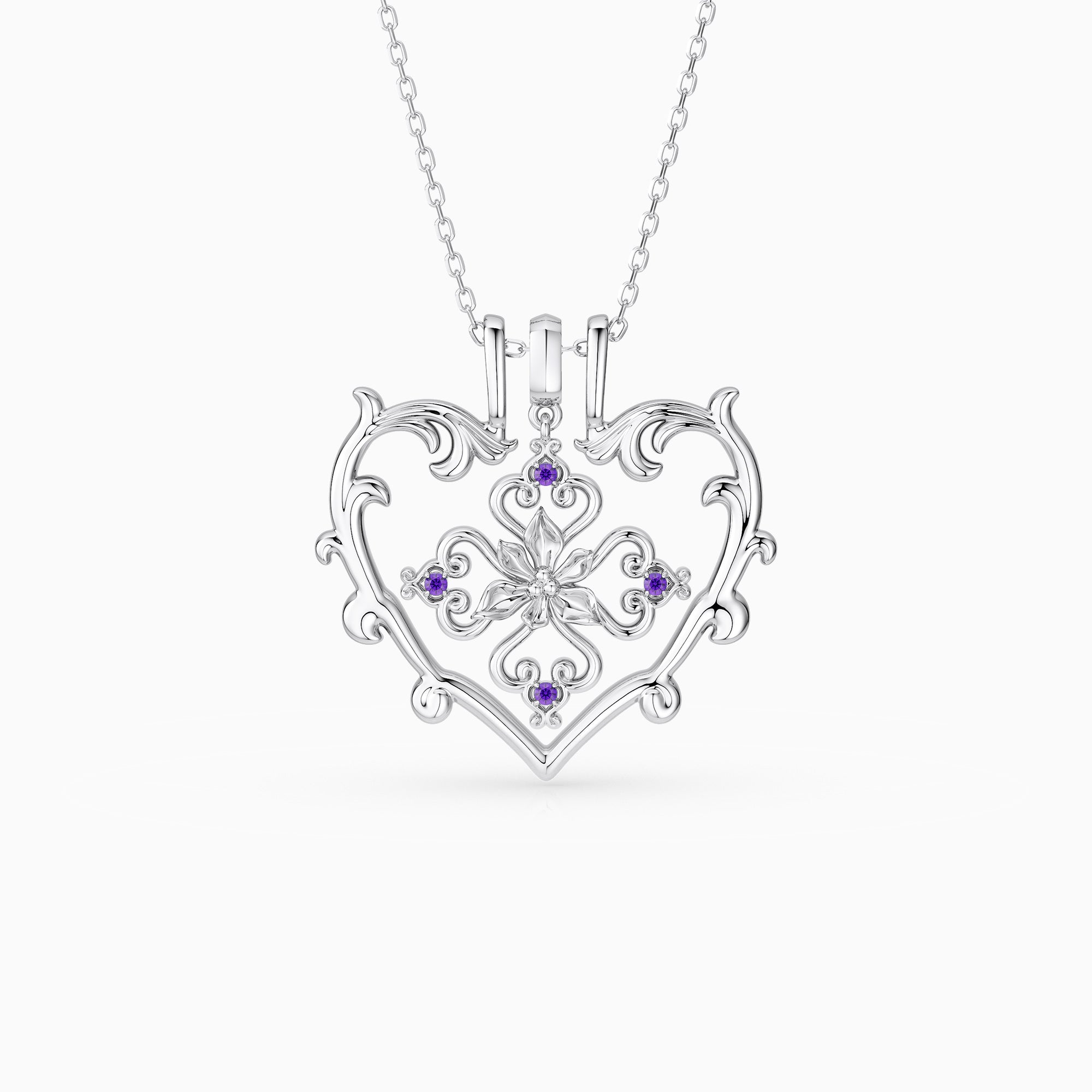 Sacred Bloom Iris Love Birth Flower Necklace Set
