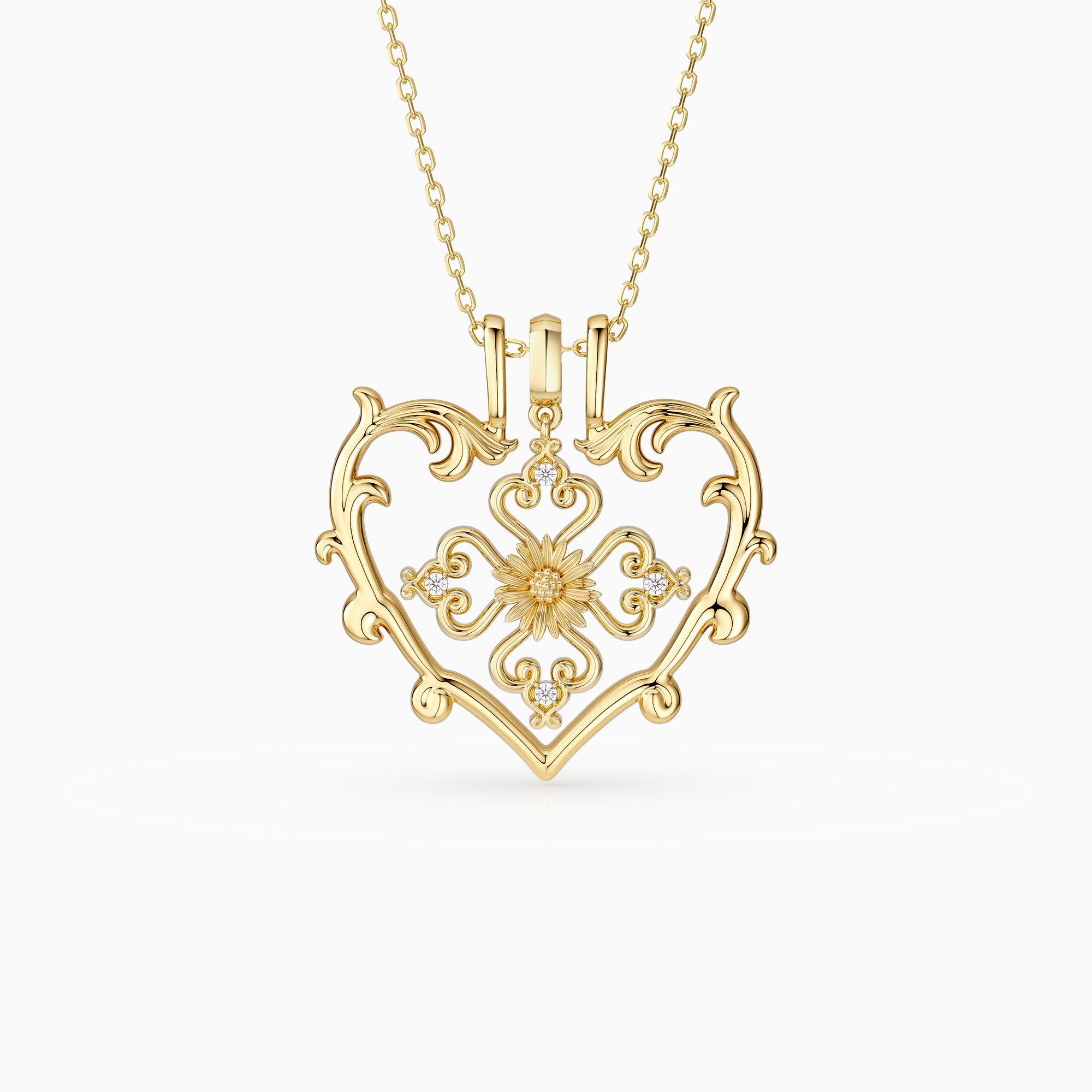 Sacred Bloom Daisy Love Birth Flower Necklace Set
