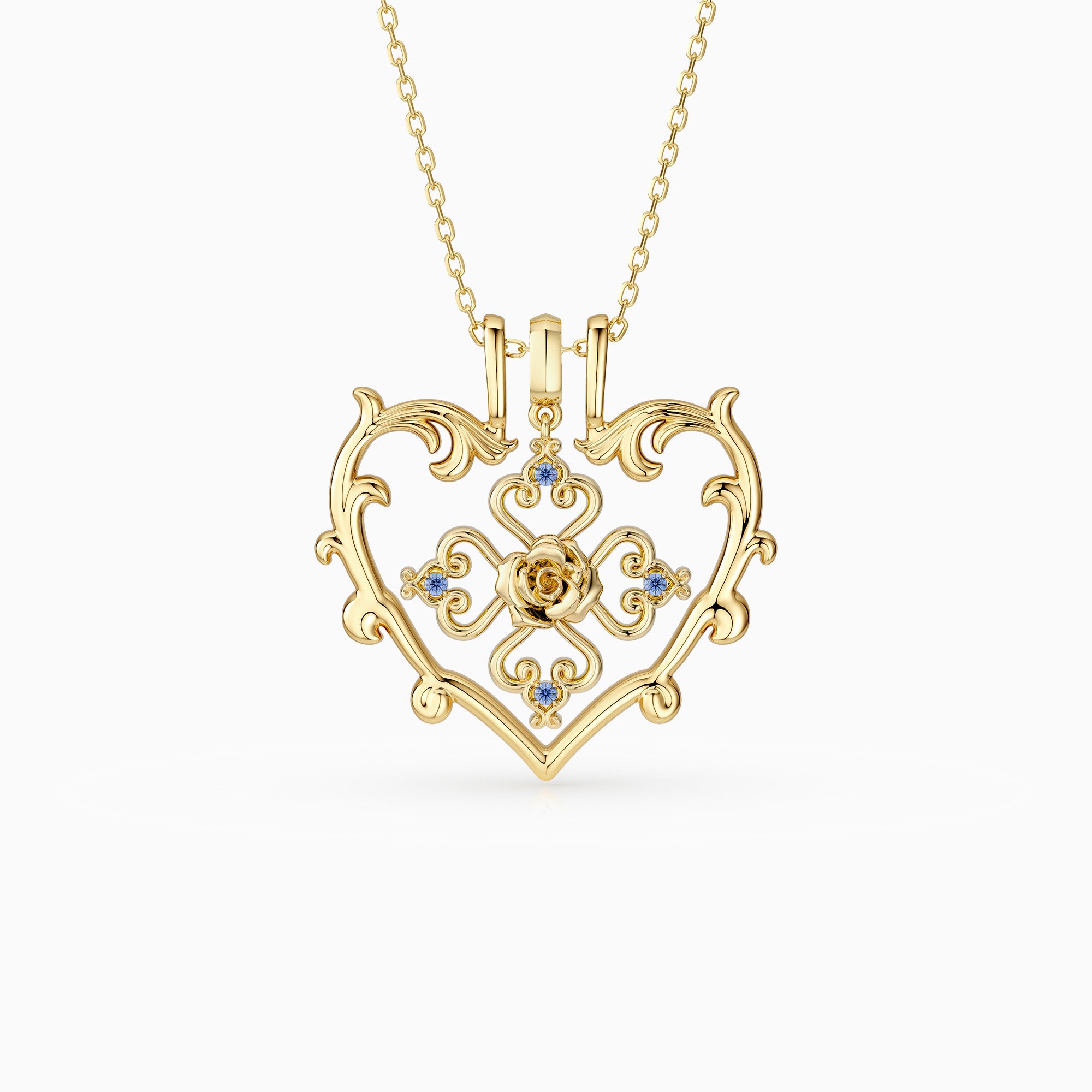 Sacred Bloom Rose Love Birth Flower Necklace Set