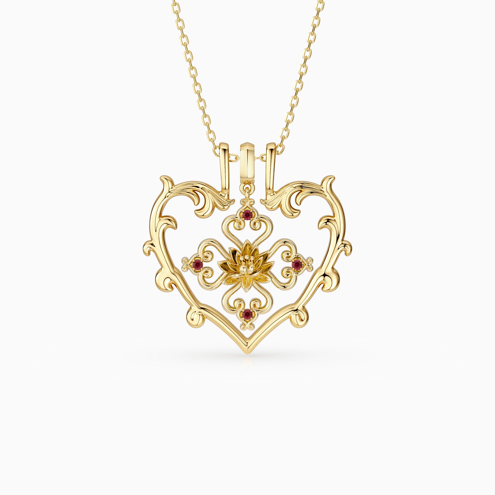 Sacred Bloom Water Lily Love Birth Flower Necklace Set