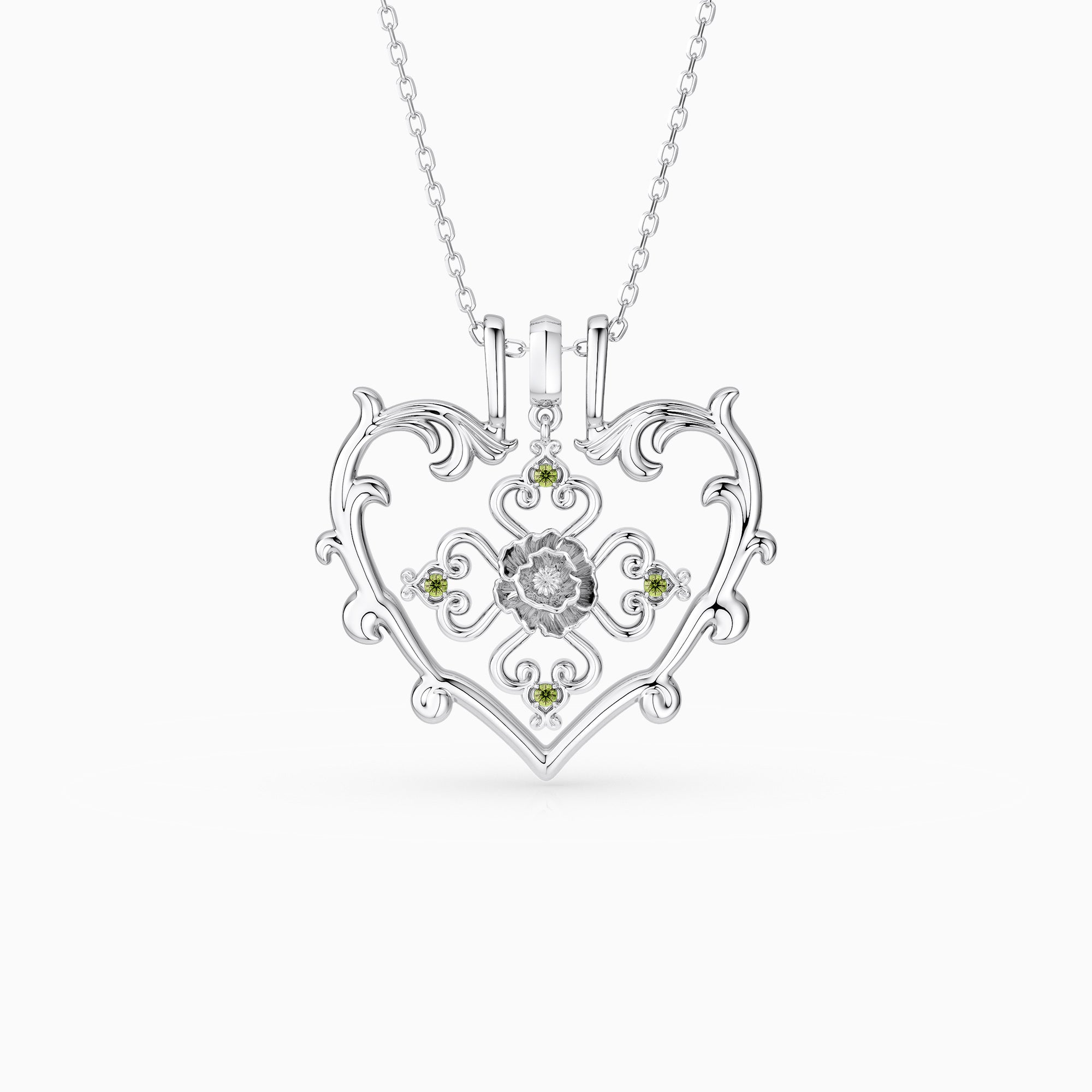 Sacred Bloom Poppy Love Birth Flower Necklace Set