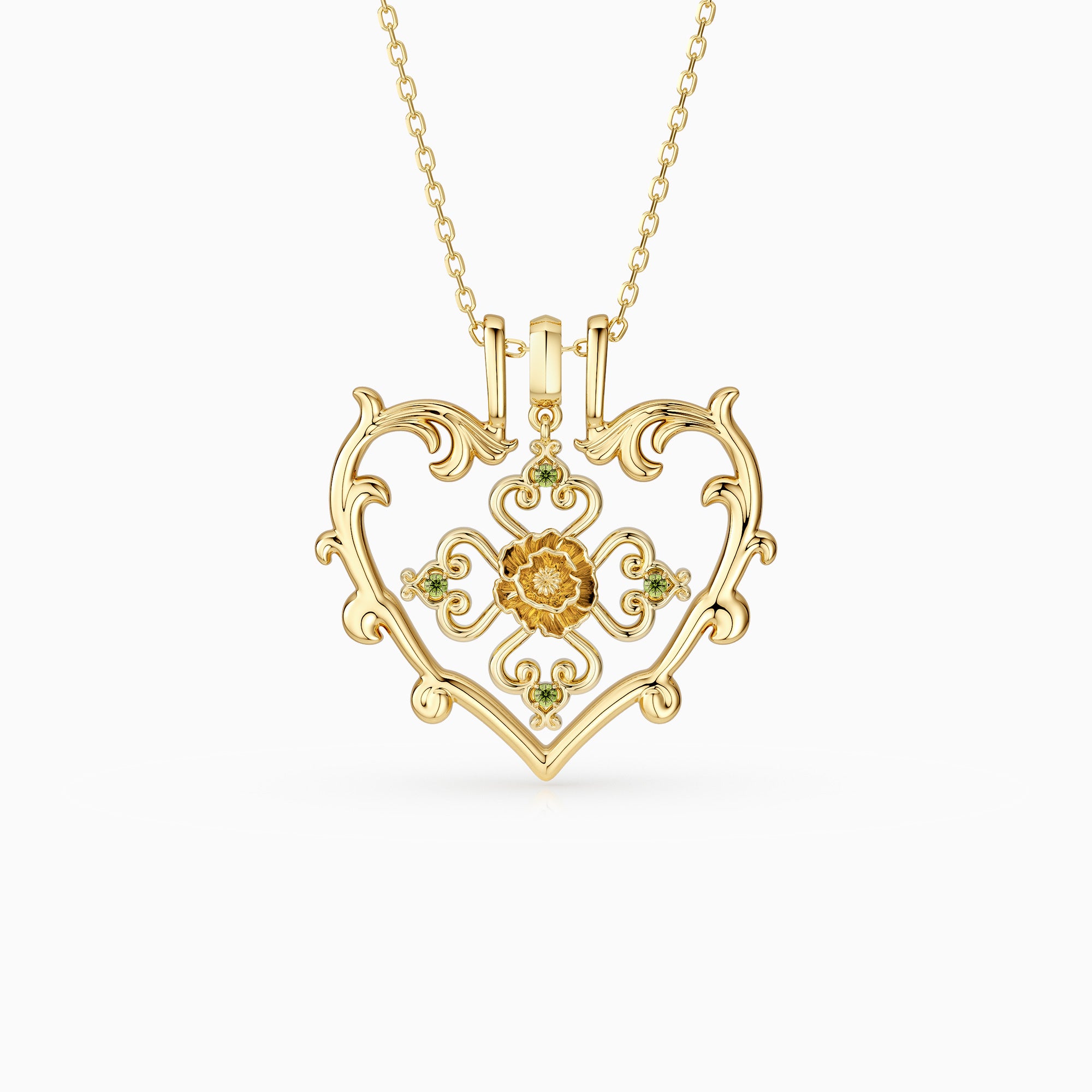 Sacred Bloom Poppy Love Birth Flower Necklace Set