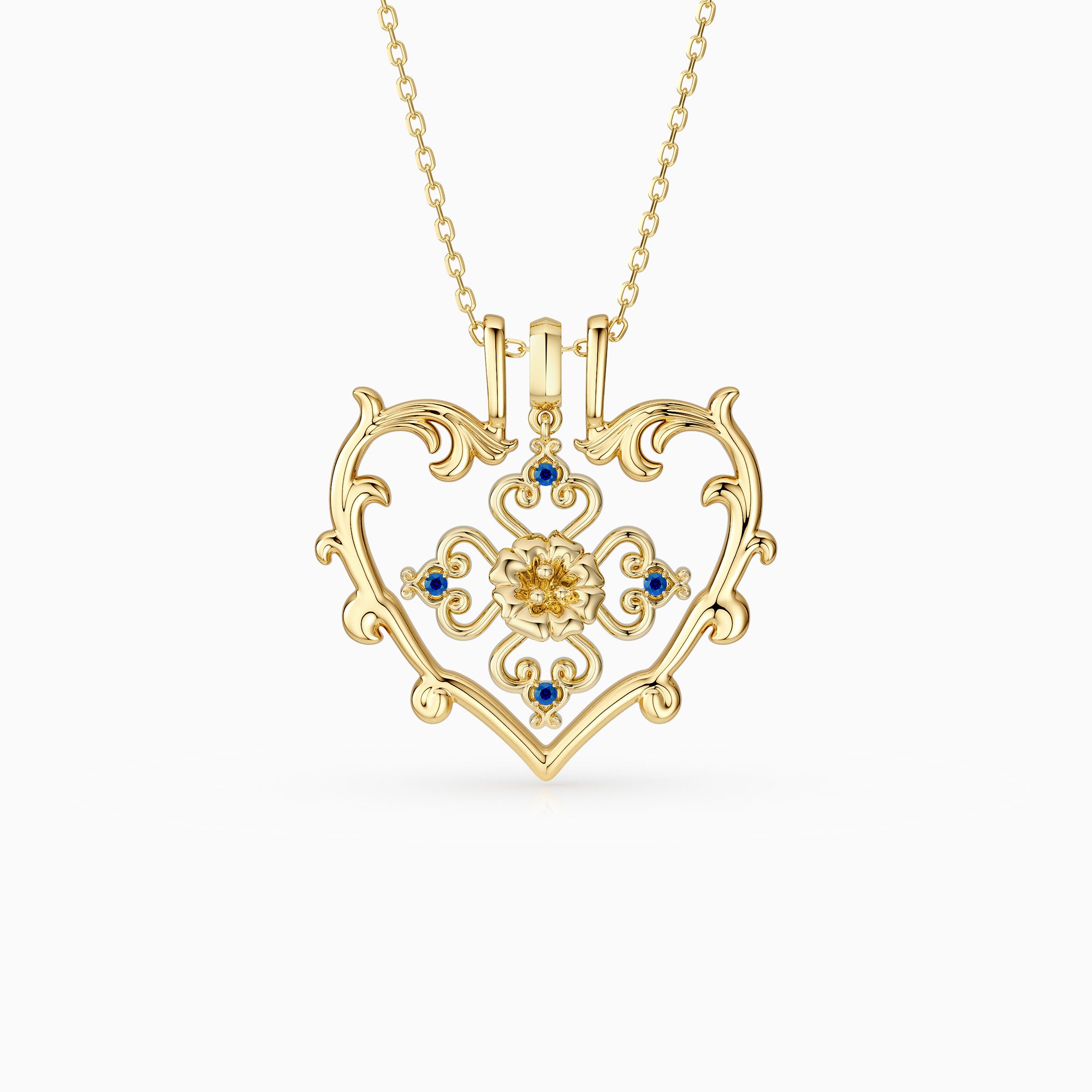 Sacred Bloom Aster Love Birth Flower Necklace Set