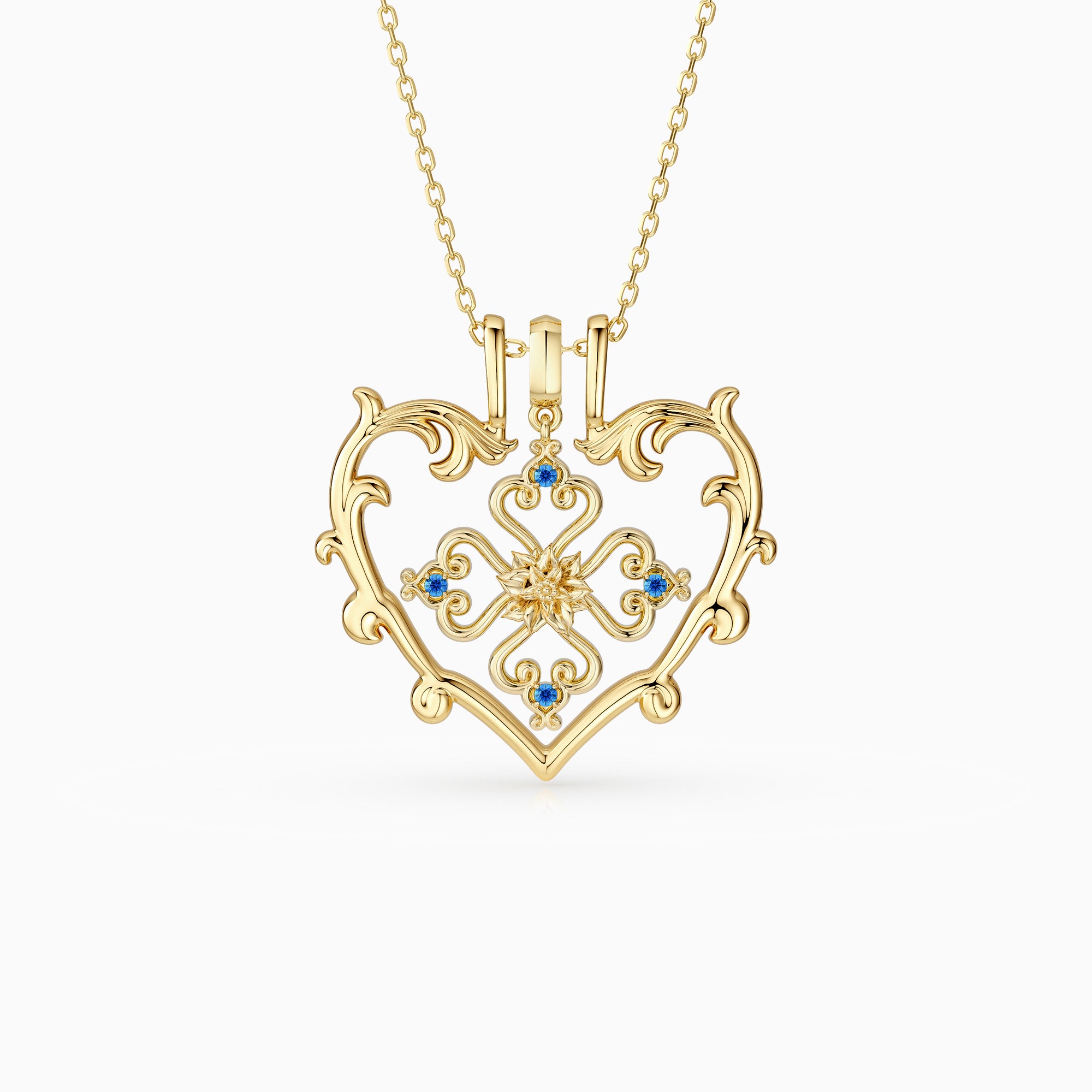 Sacred Bloom Poinsettia Love Birth Flower Necklace Set